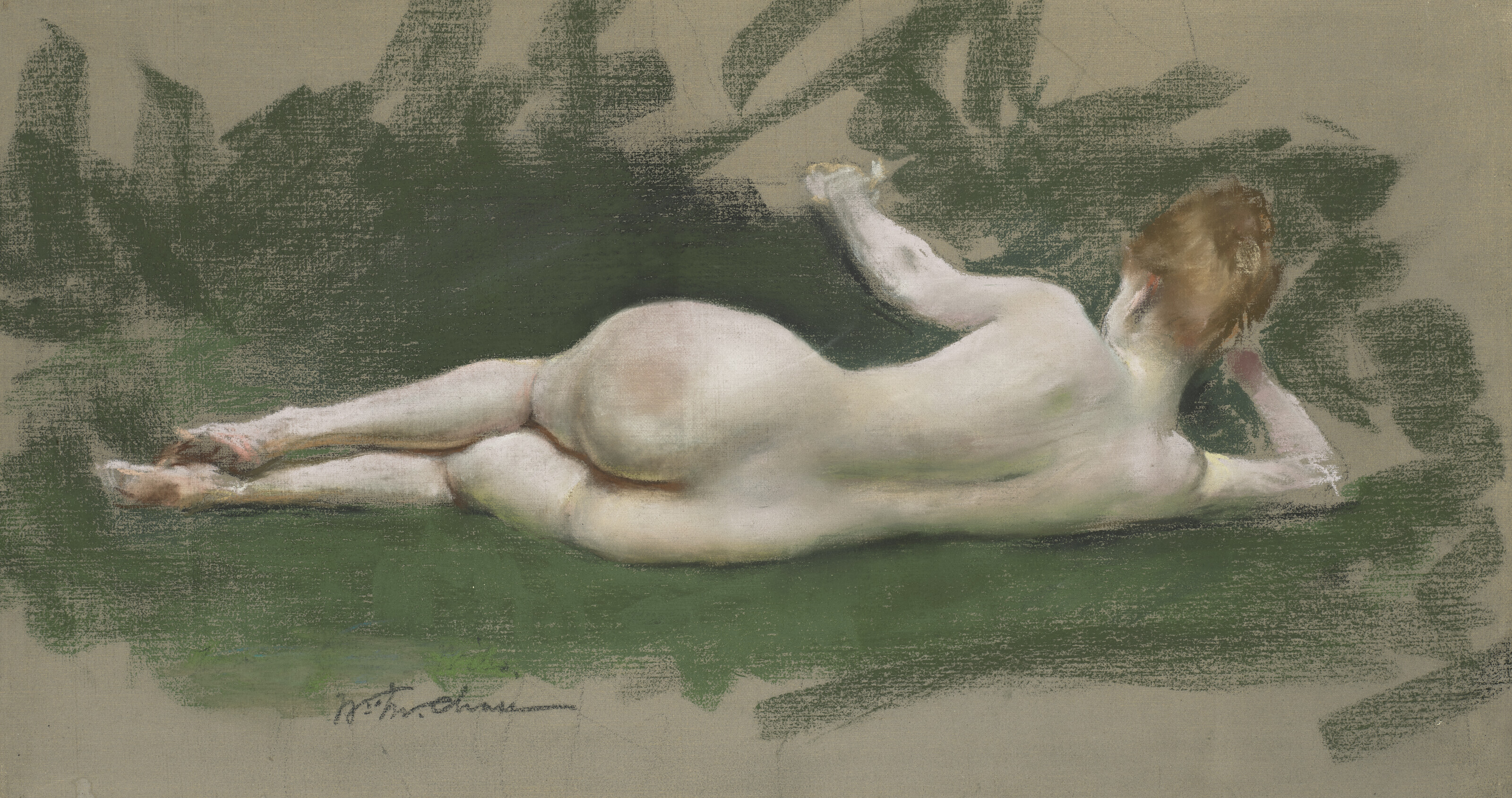 William Merritt Chase — Без названия (Лежащая обнаженная)