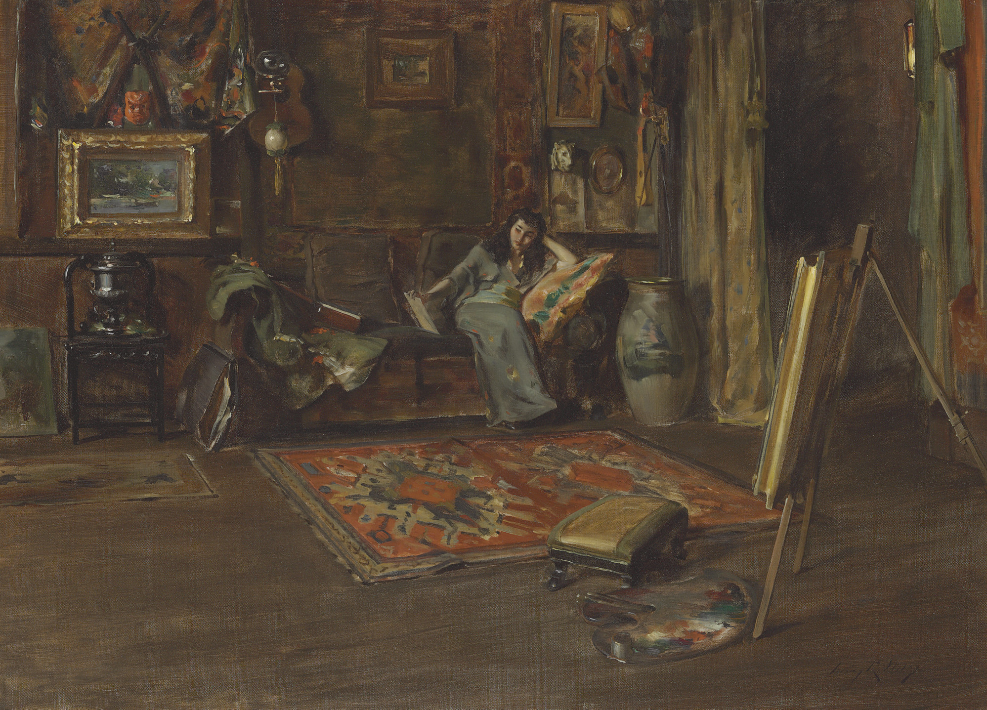 William Merritt Chase — Интерьер студии Уильяма Меррита Чейза на Десятой улице