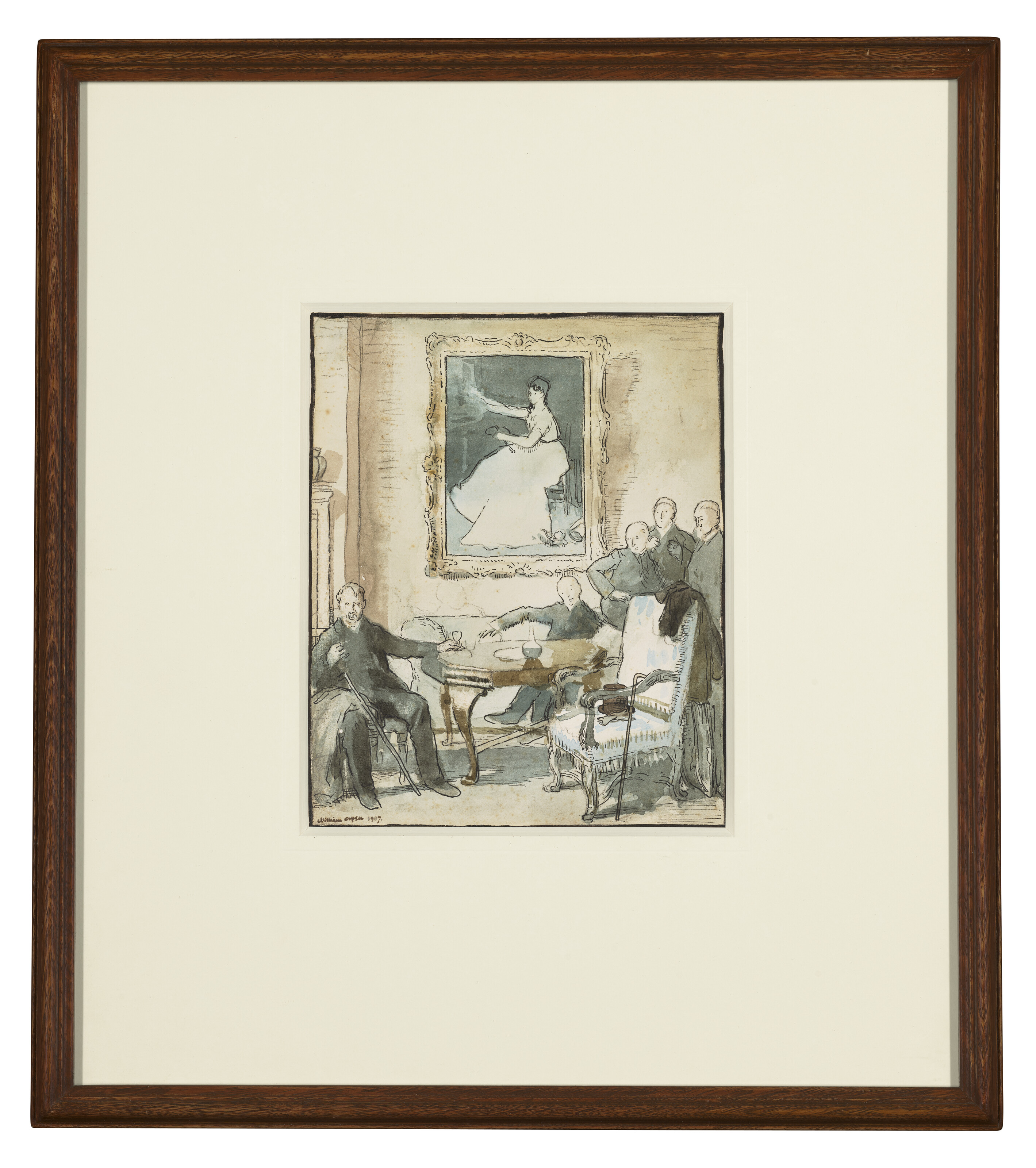 William Orpen — Несколько мужчин и картина (этюд в честь Мане), изображение 2