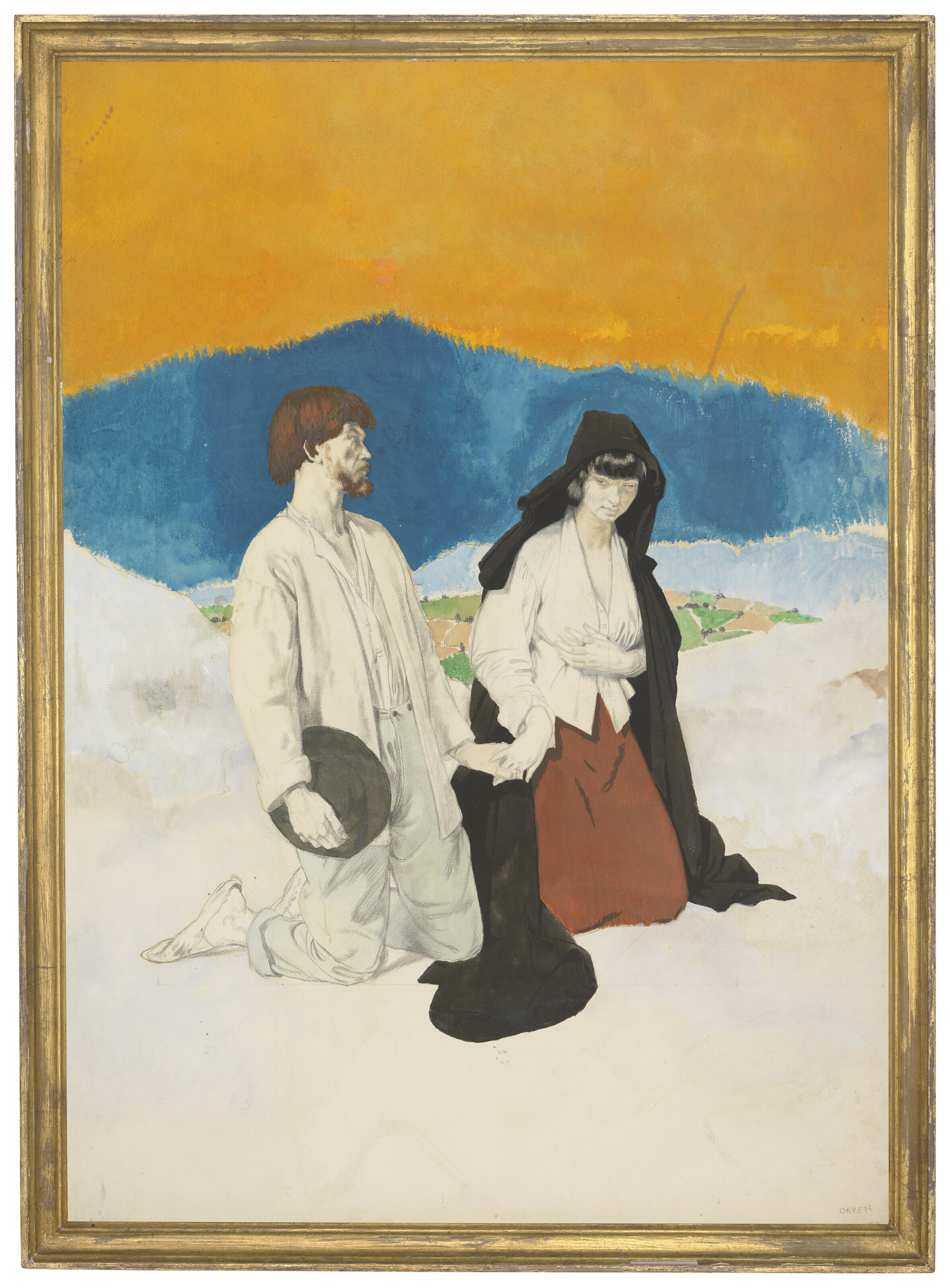 William Orpen — Этюд для "Западной свадьбы", изображение 2