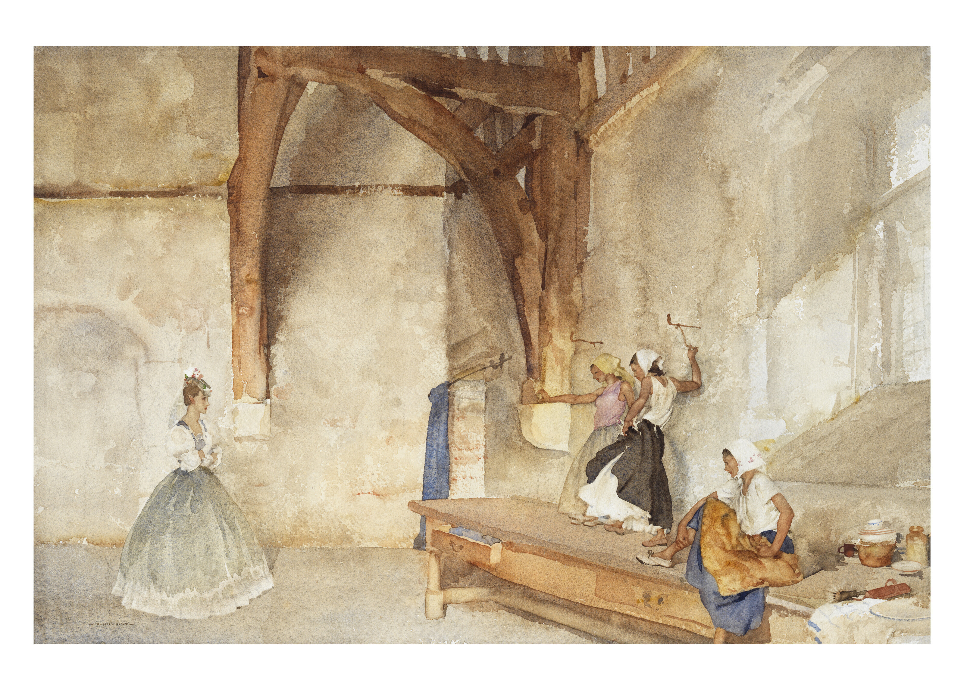 William Russell Flint — Кухонный бунт, каприз