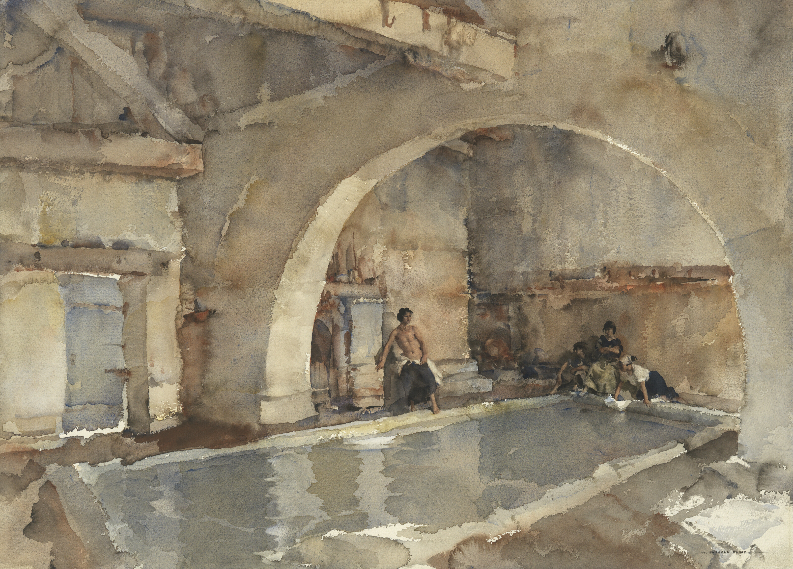 William Russell Flint — Прекрасная позерка, Нерак