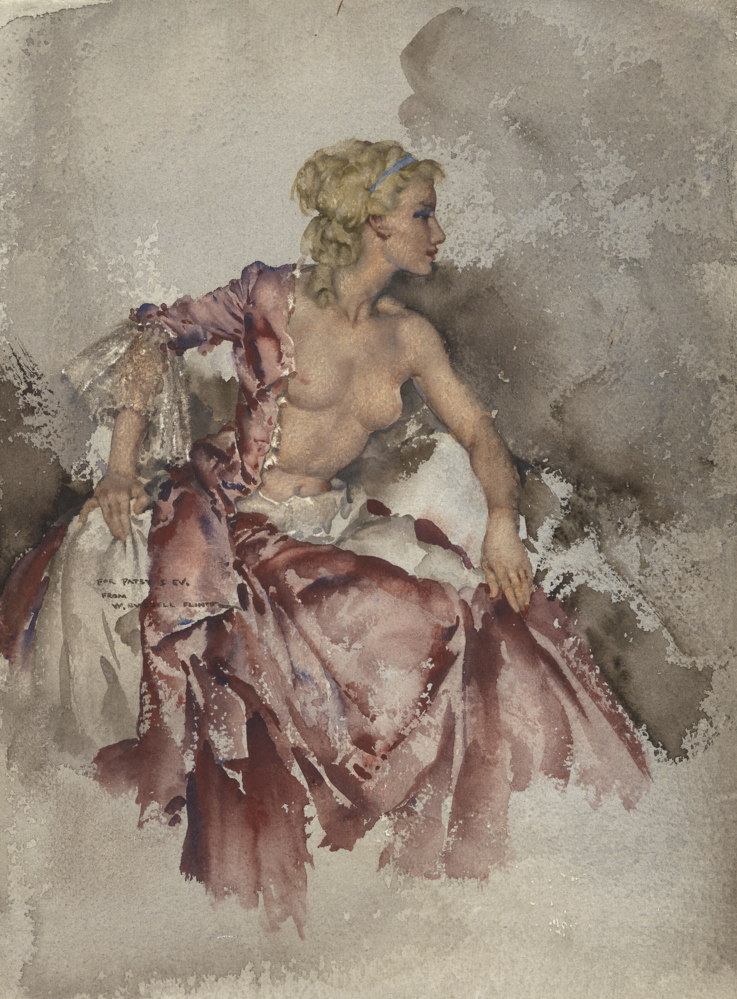 William Russell Flint — Рэй в роли мадам Дюбарри