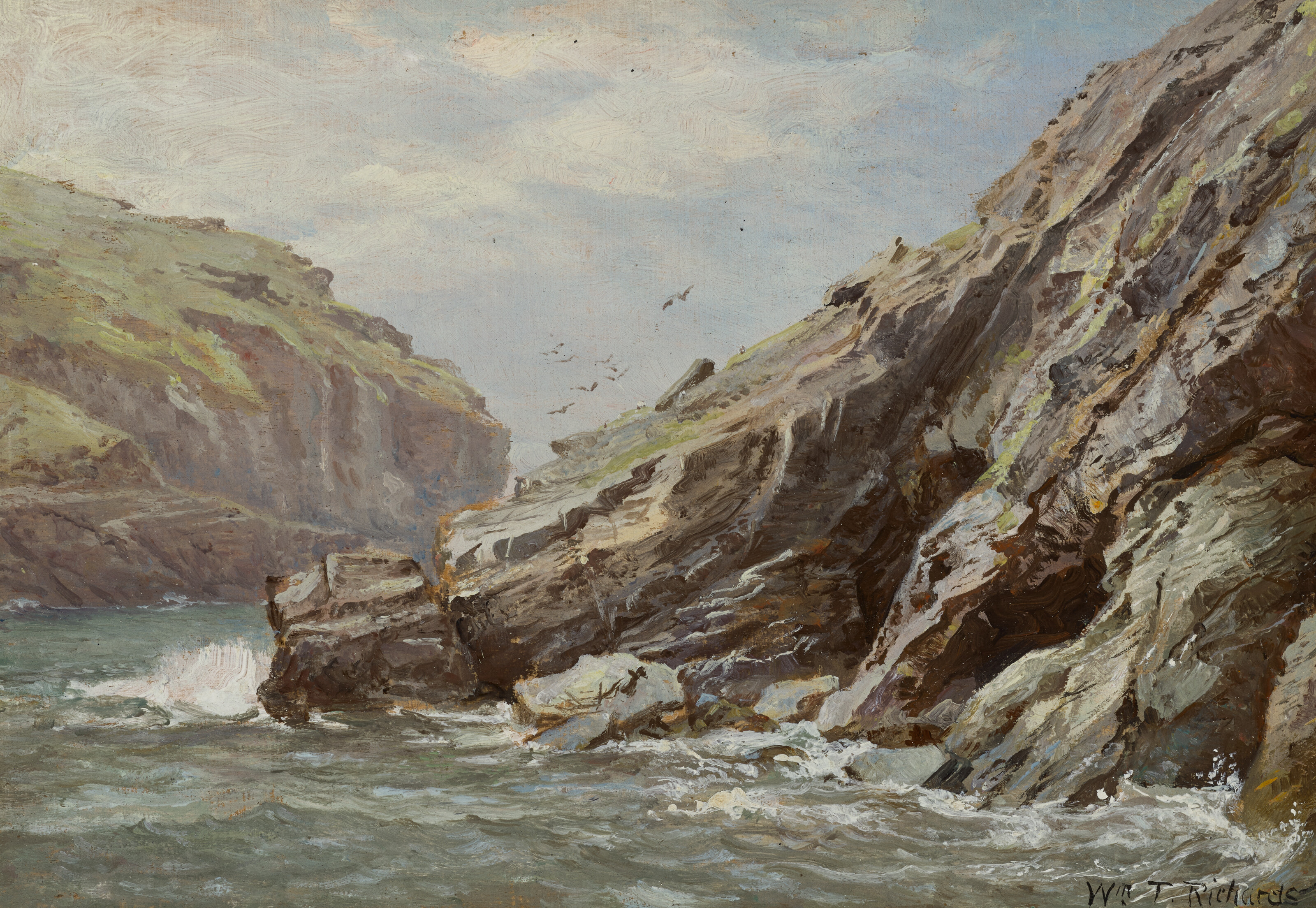 William Trost Richards — Прибрежные сцены : Группа из трех работ, изображение 2