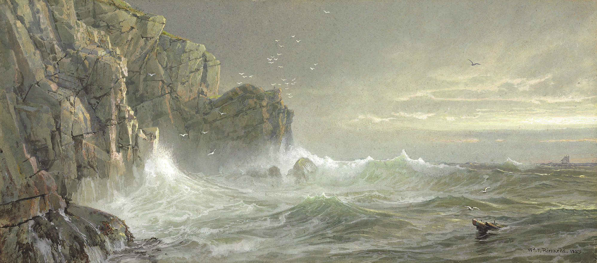 William Trost Richards — Побережье Корнуолла