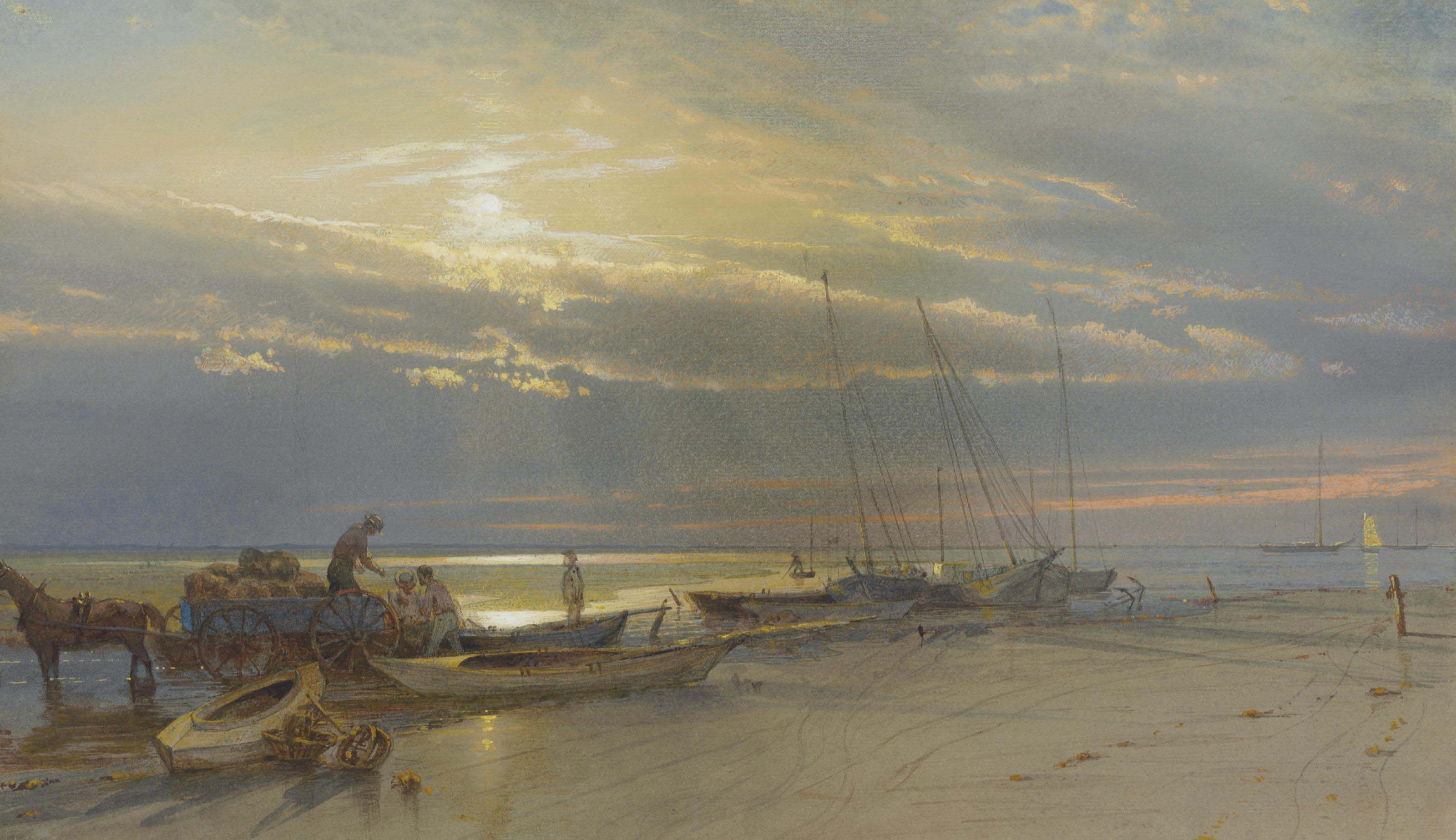 William Trost Richards — На берегу залива, Атлантик-Сити, Нью-Джерси
