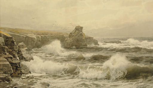 William Trost Richards — Разбивающиеся о берег волны