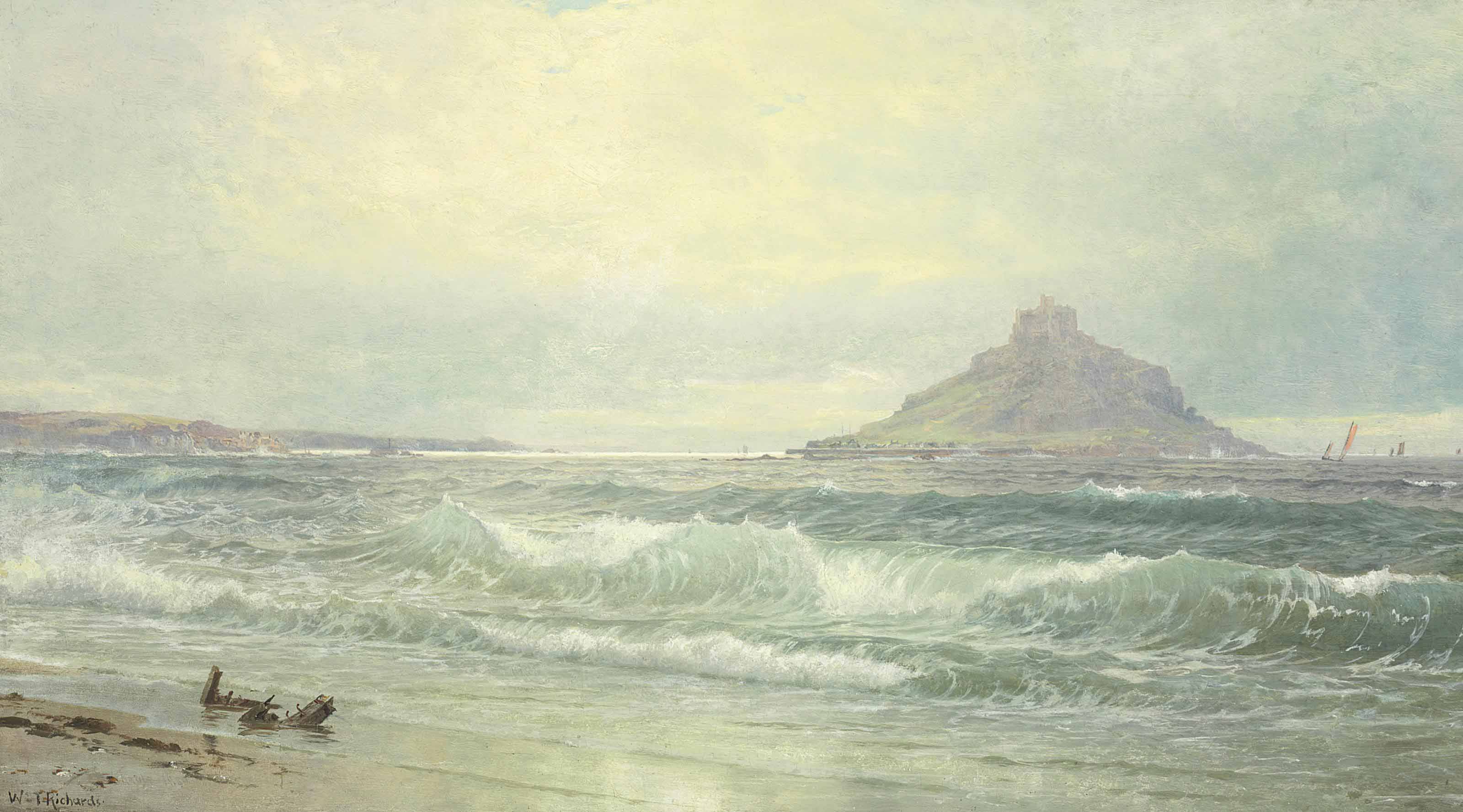 William Trost Richards — Гора Святого Михаила, Англия