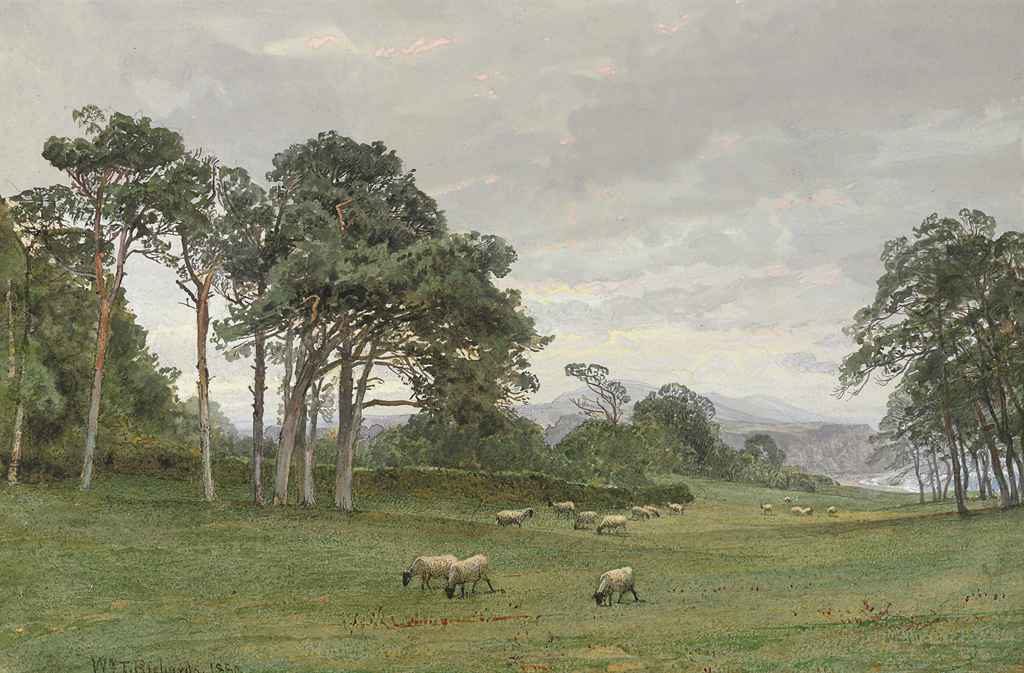William Trost Richards — Овцы на пастбище