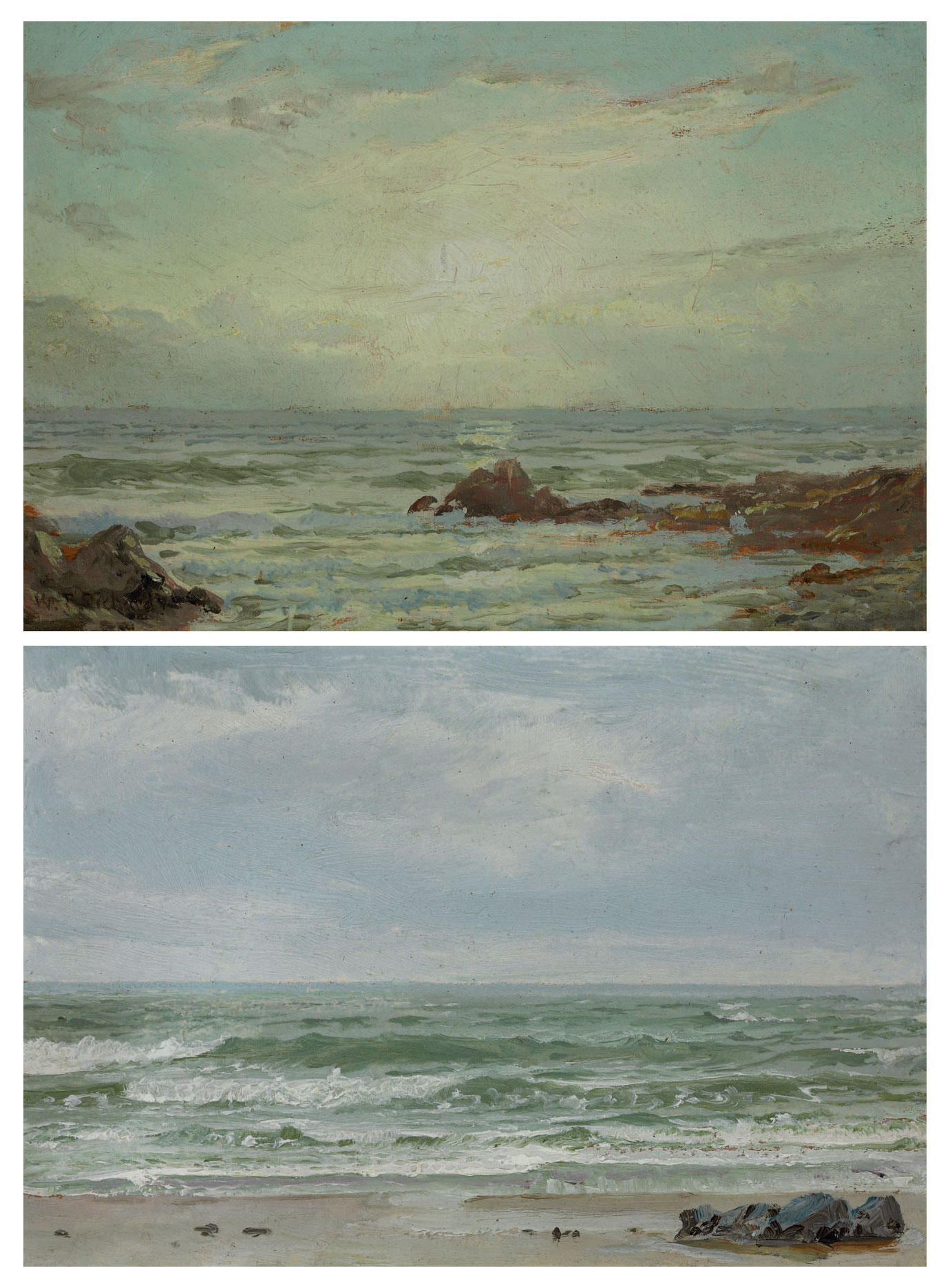 William Trost Richards — Буд-Хейвен и морской пейзаж: две работы