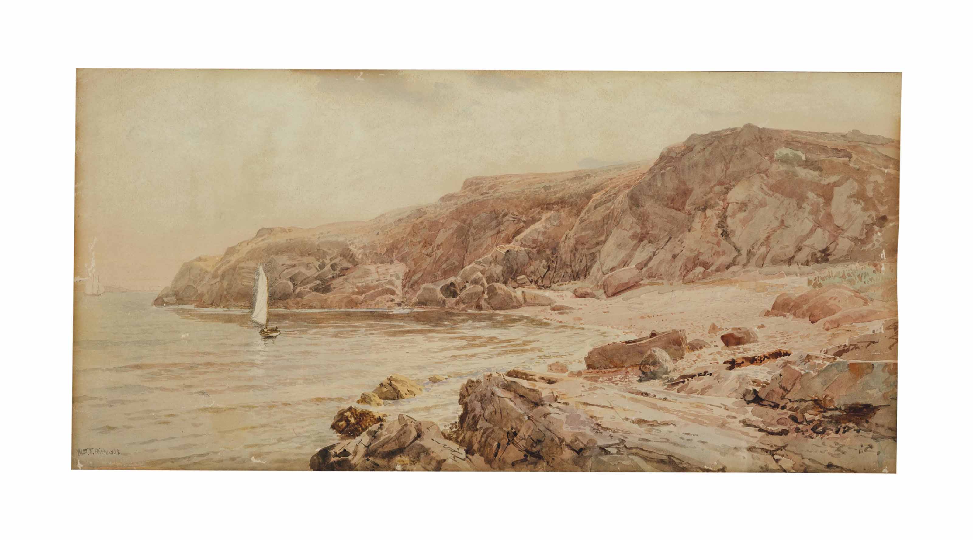 William Trost Richards — Скалистый берег, Ньюпорт, Род-Айленд