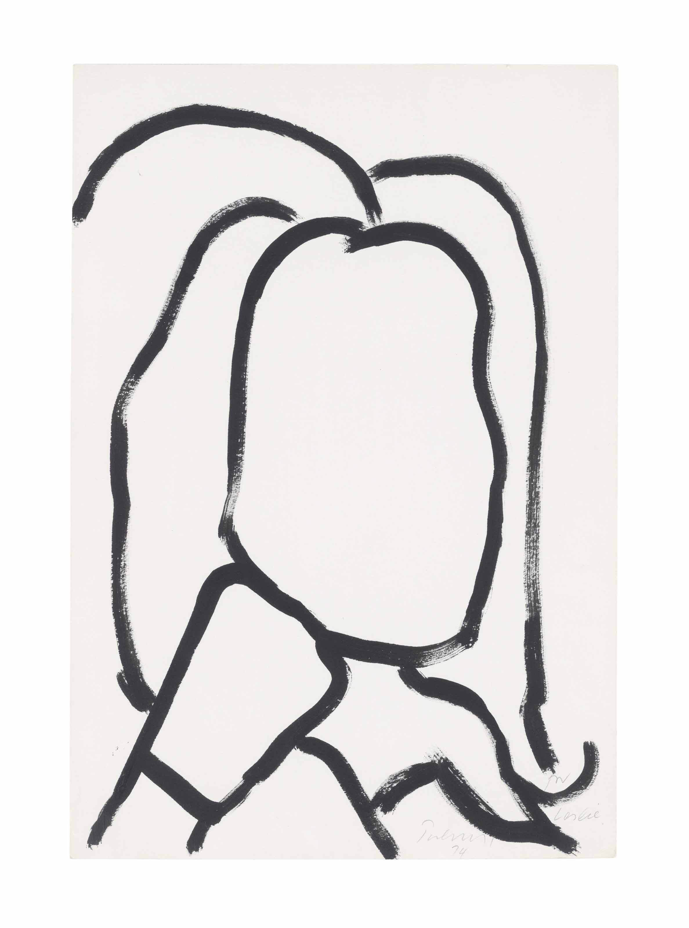 William Turnbull — Без названия (Голова); Проработка фигуры; Без названия (синий/фиолетовый)