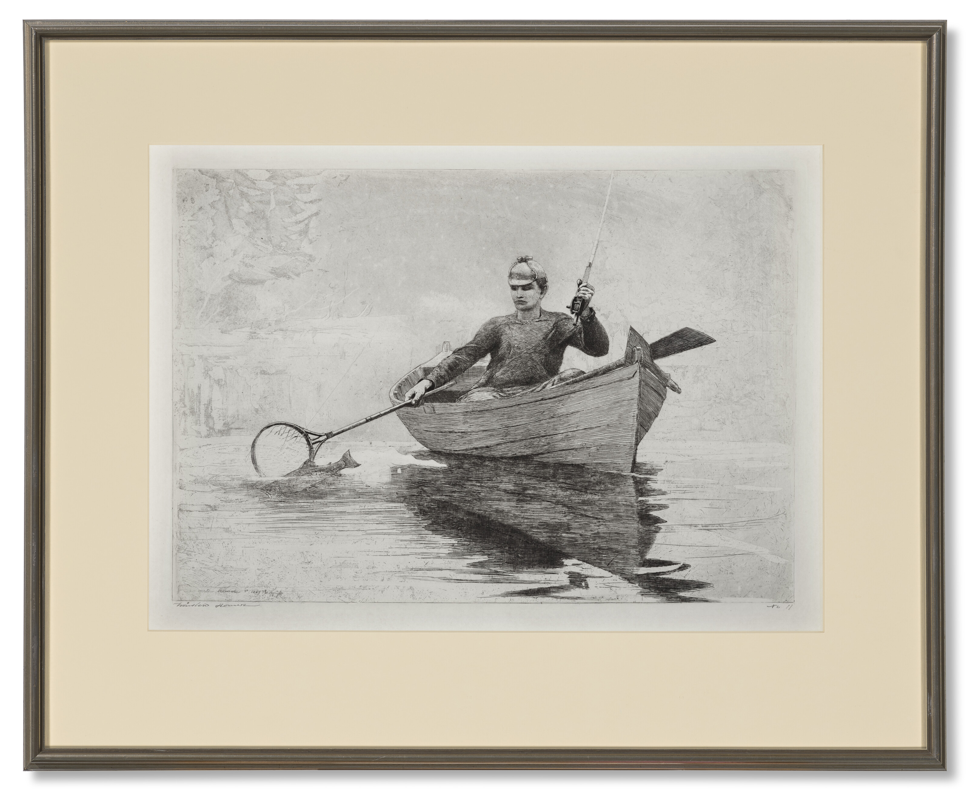 Winslow Homer — Ловля рыбы нахлыстом на озере Саранак, изображение 2