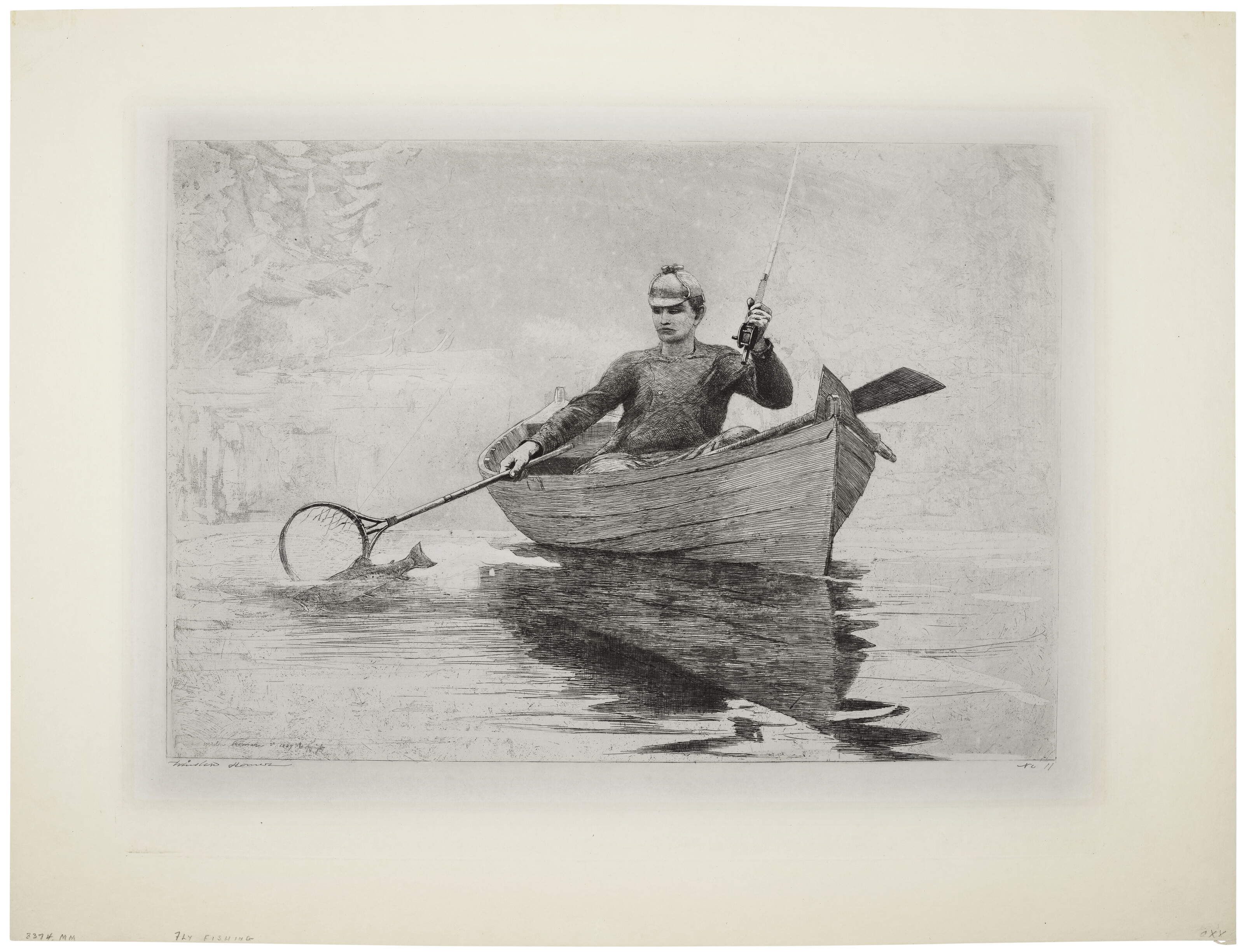 Winslow Homer — Ловля рыбы нахлыстом на озере Саранак, изображение 3