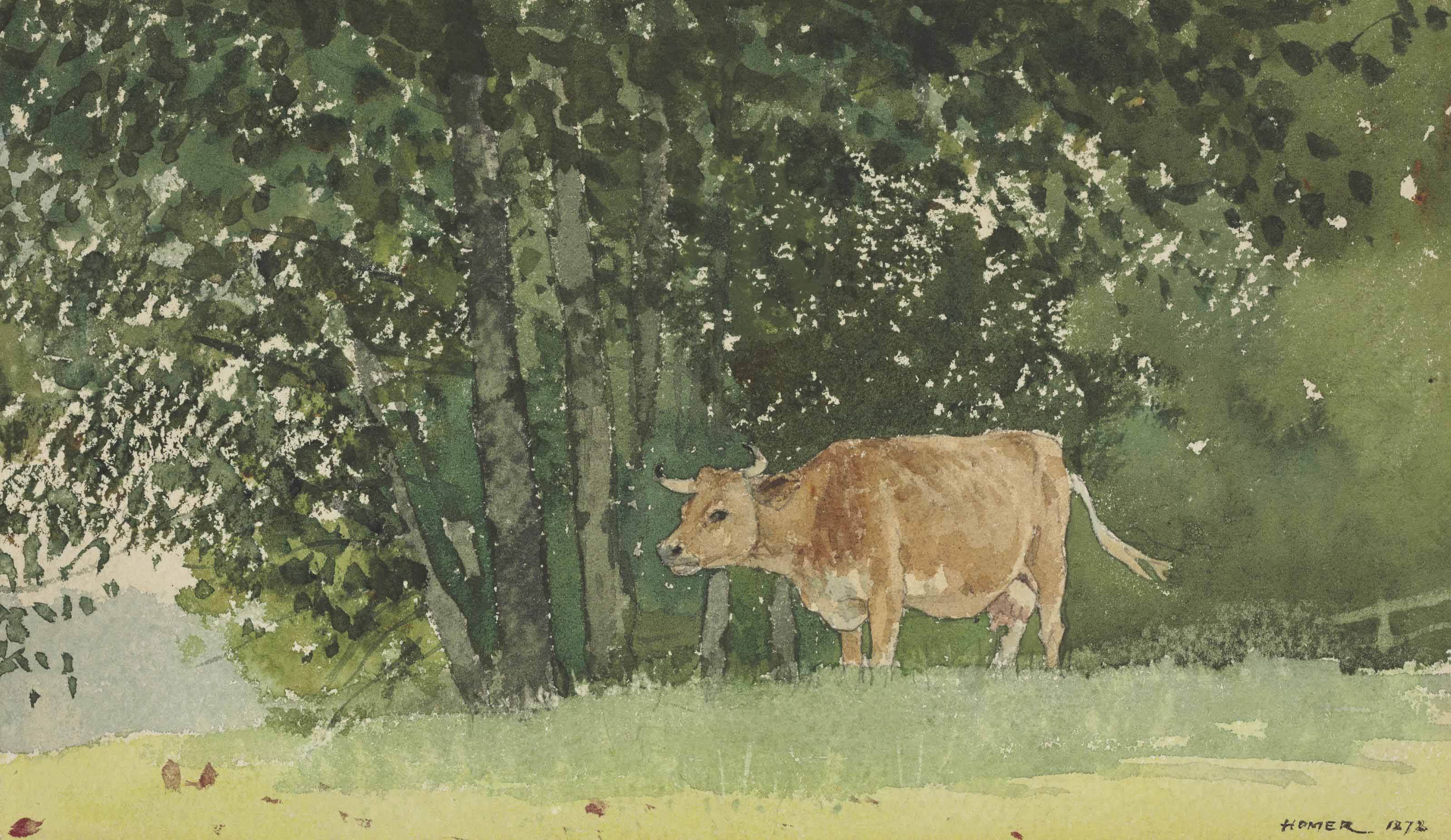 Winslow Homer — Корова на пастбище