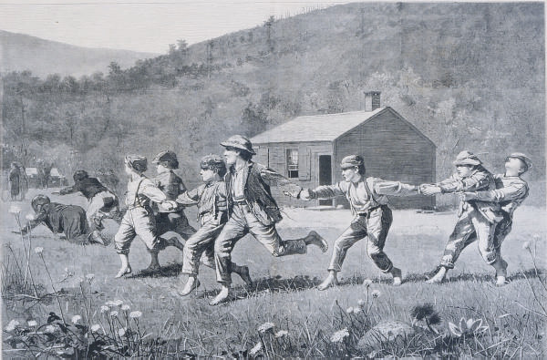Winslow Homer — "Щелкни кнутом" из Harper's Weekly (Beam 202): и еще четыре тарелки.