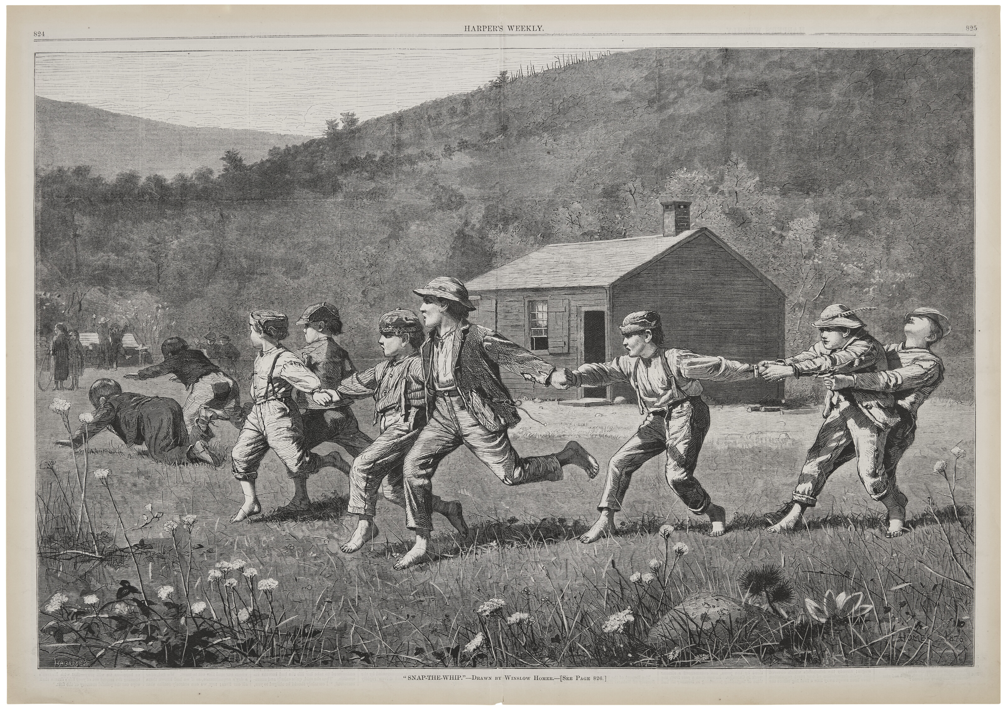 Winslow Homer — Щелчок кнута, из еженедельника Harper's Weekly