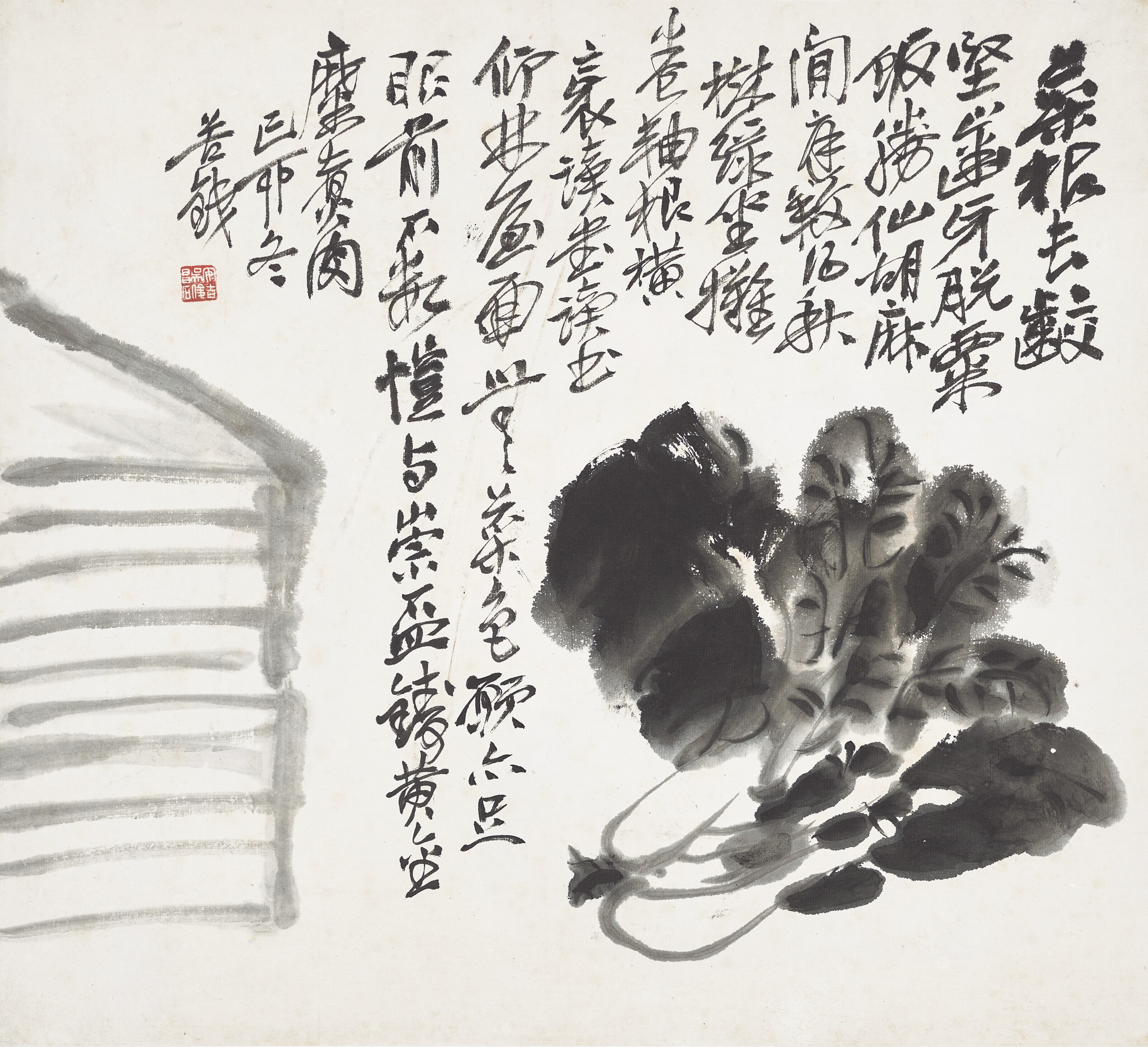 Wu Changshuo — Капуста и книги / Восковая ягода, изображение 2