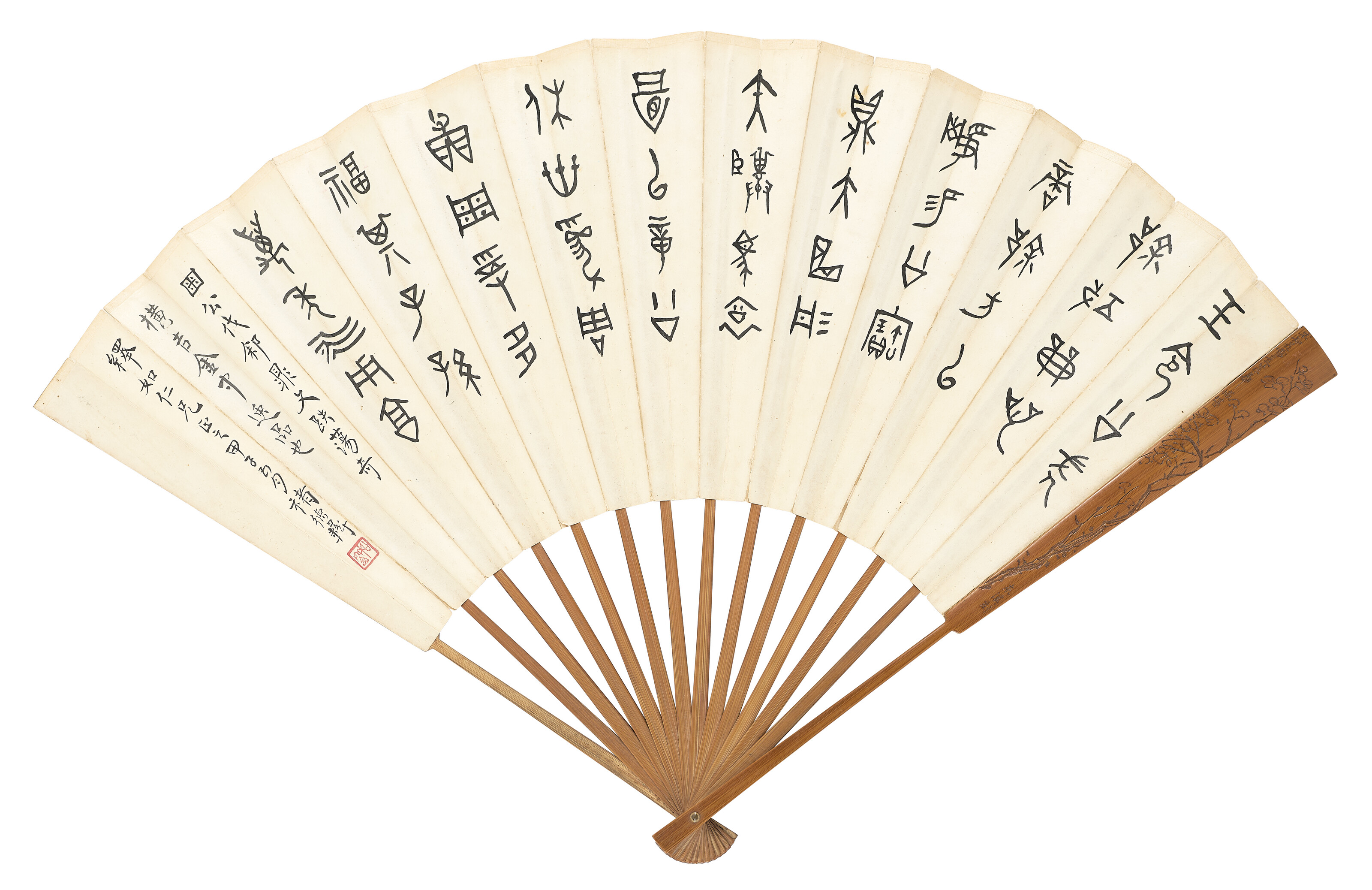 Wu Changshuo — Пионы / Каллиграфия, изображение 3
