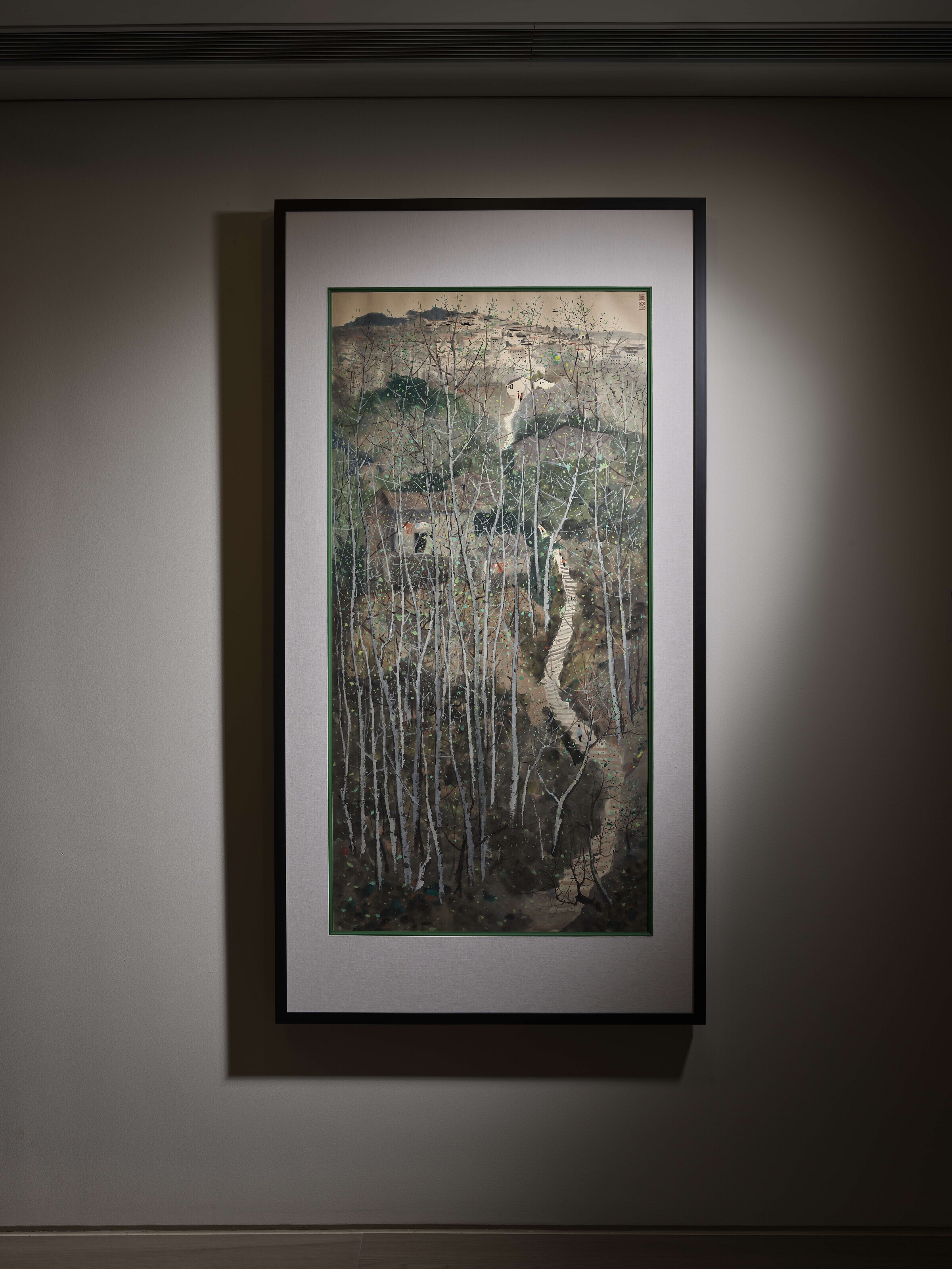Wu Guanzhong — Город на холме, изображение 2