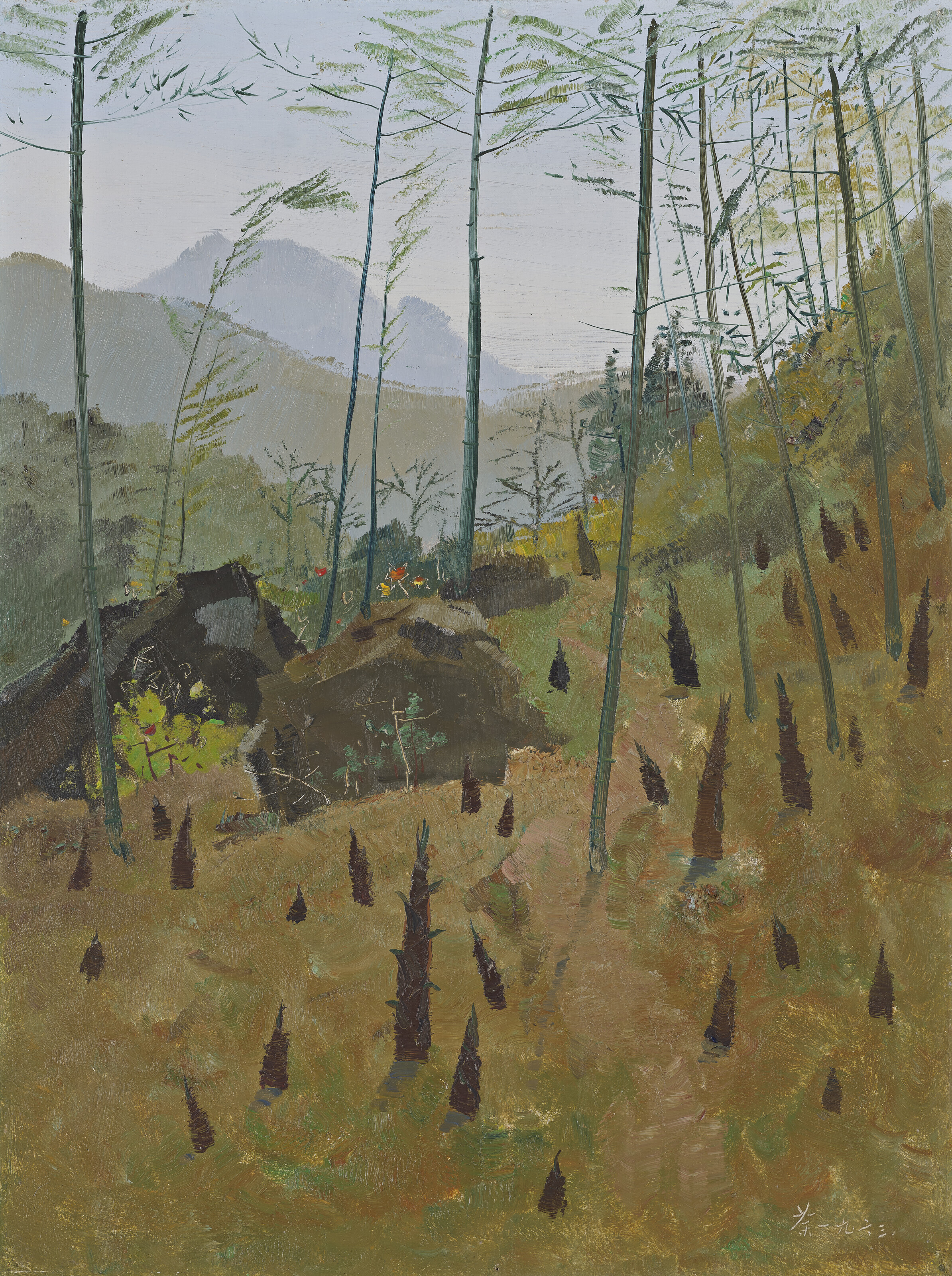 Wu Guanzhong — Бамбуковая роща