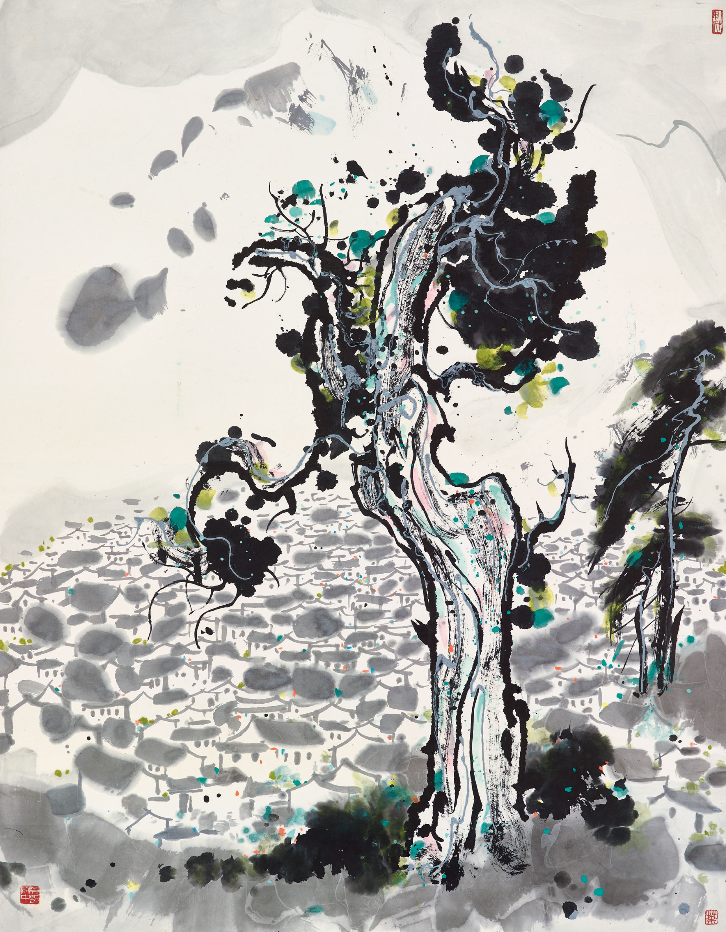 Wu Guanzhong — Горная деревня Юлонг