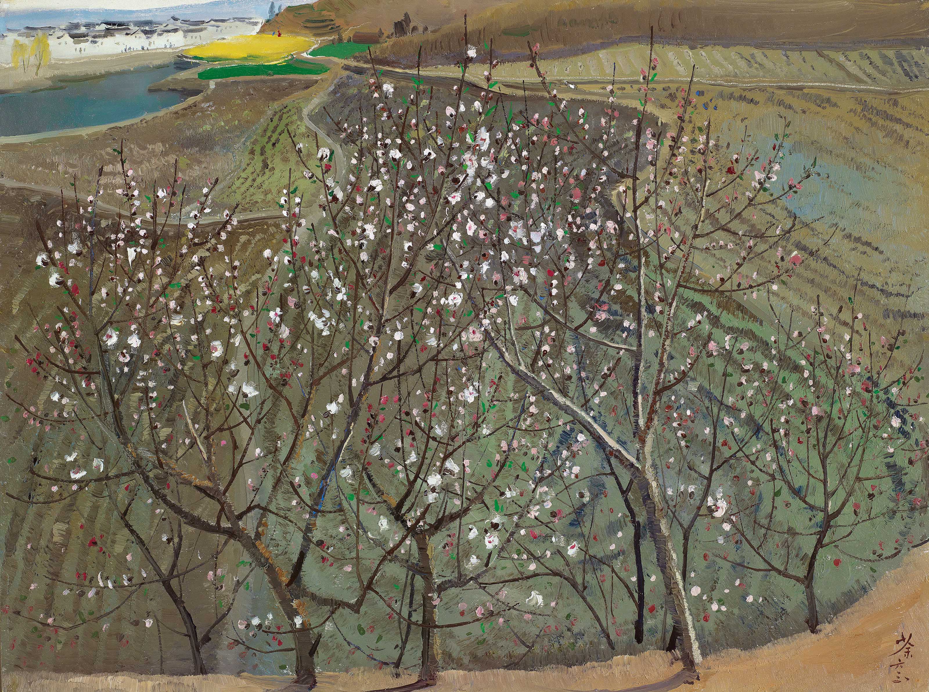 Wu Guanzhong — Цветущий персик