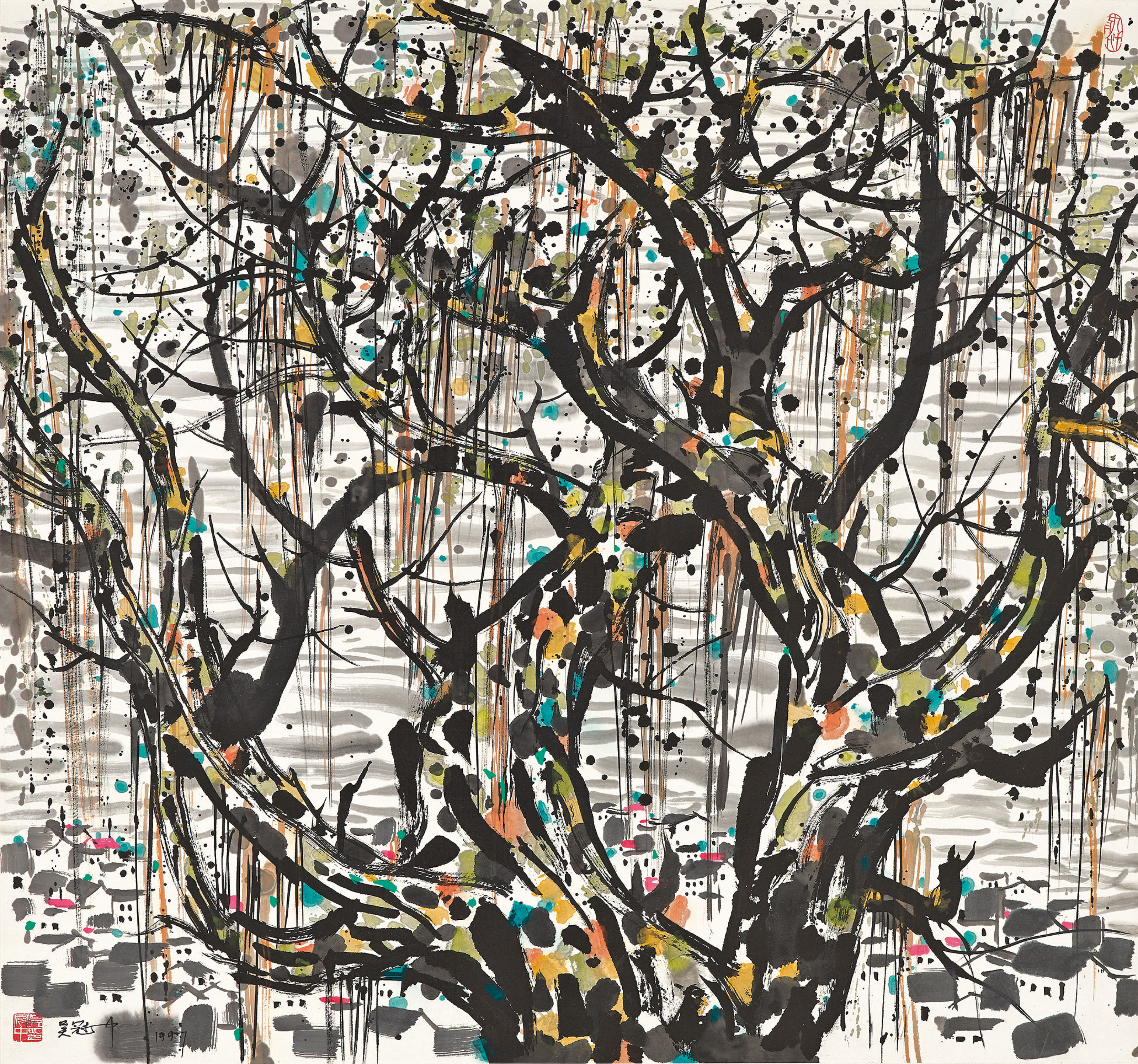 Wu Guanzhong — Баньян и море