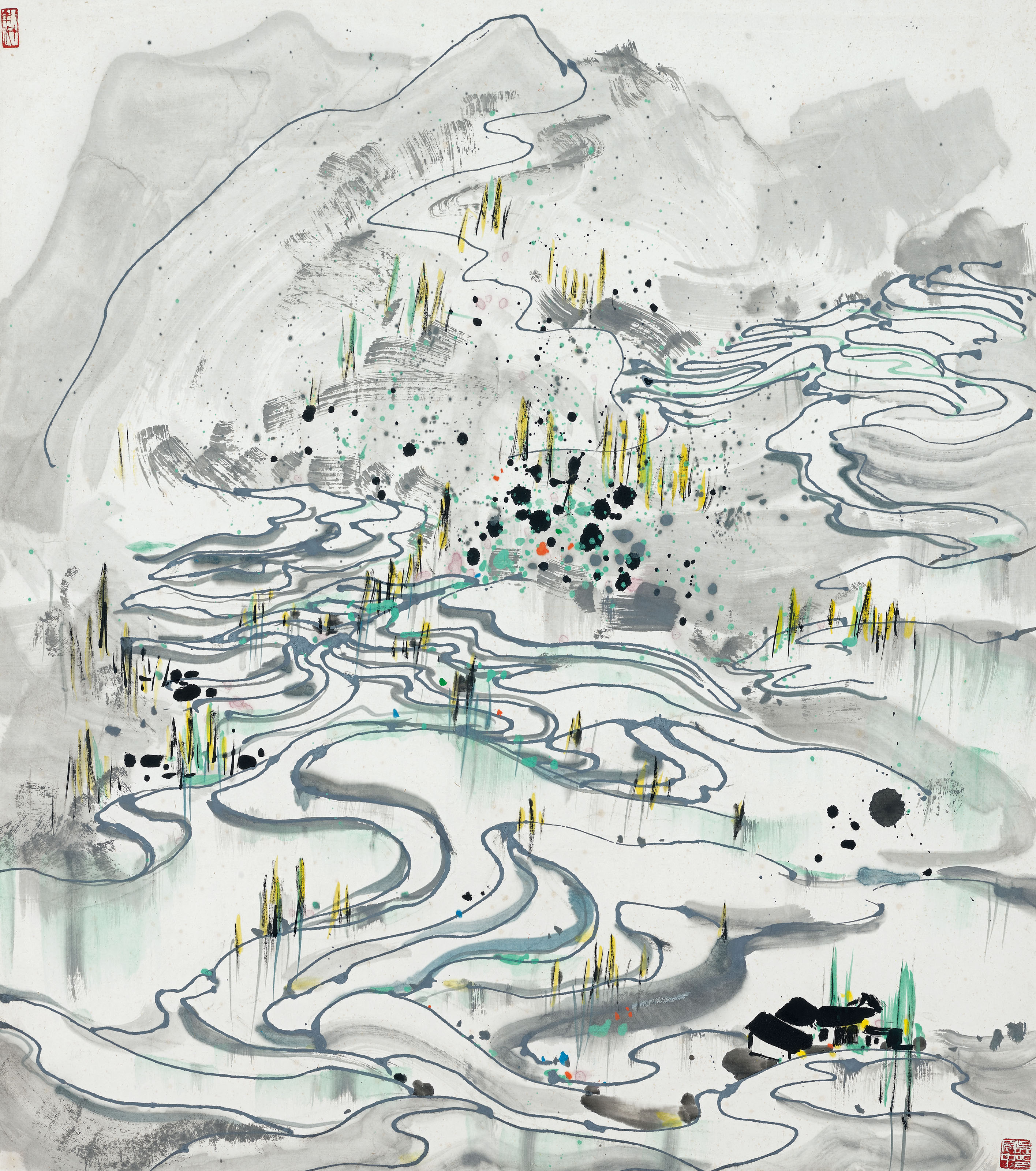 Wu Guanzhong — Рисовые поля
