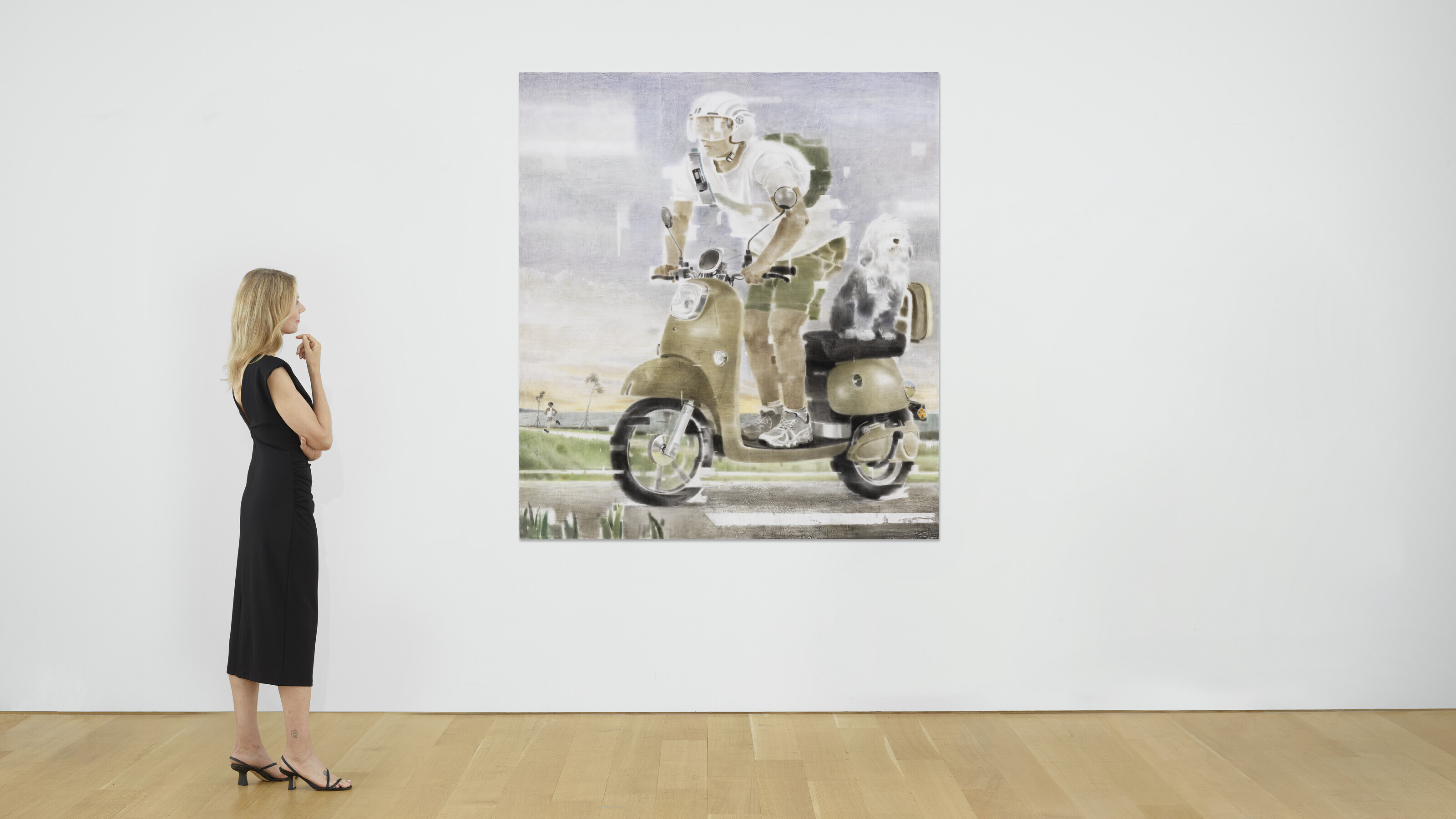 Xia Yu — Электровелосипед, Закат, Собака, изображение 3