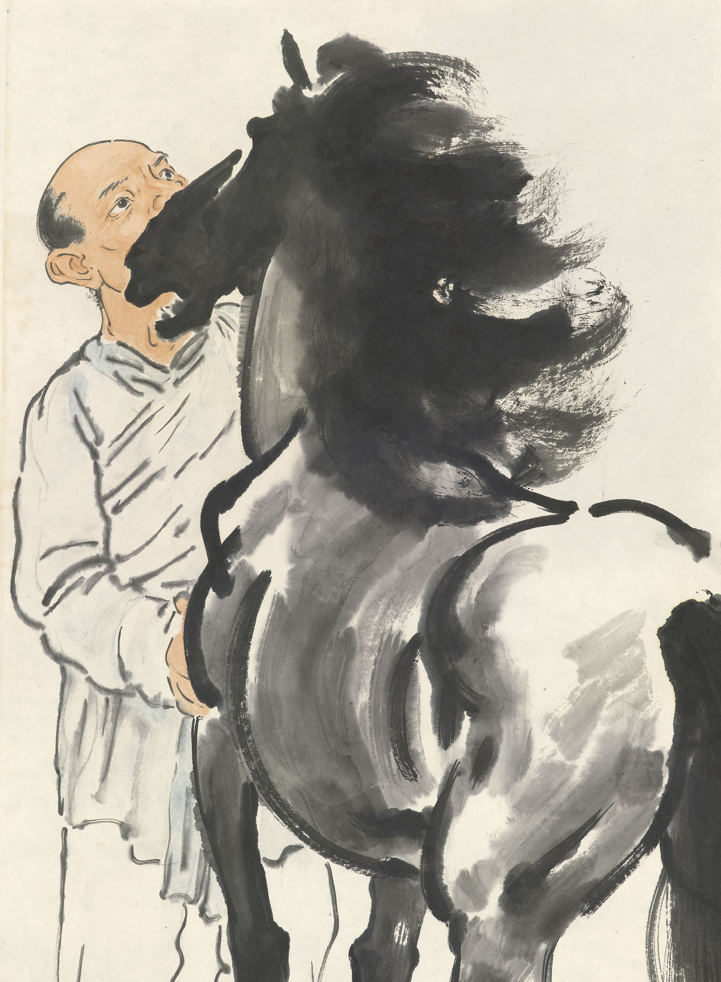 Xu Beihong — Любуюсь жеребцом, изображение 5