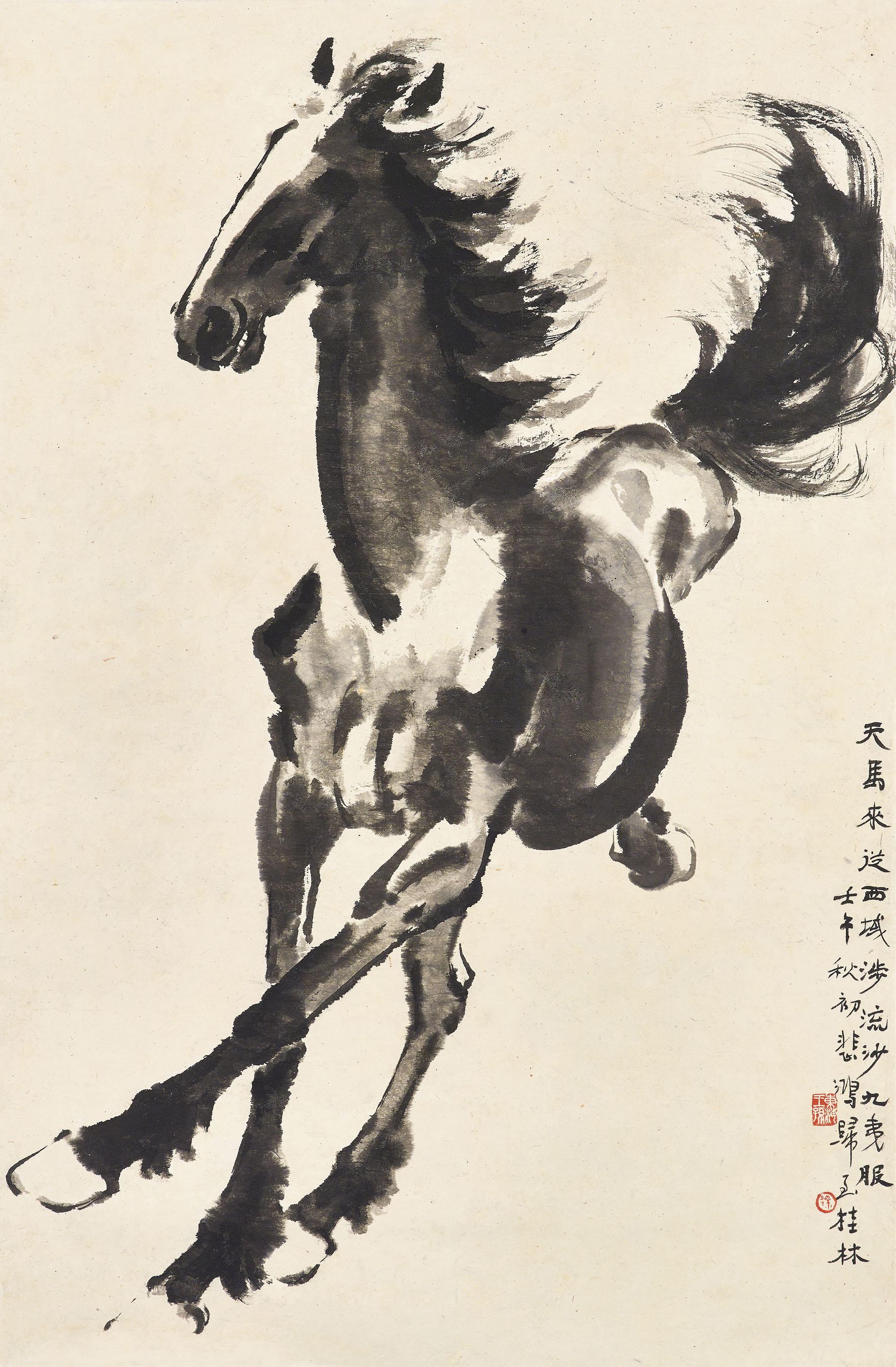 Xu Beihong — Бегущая лошадь
