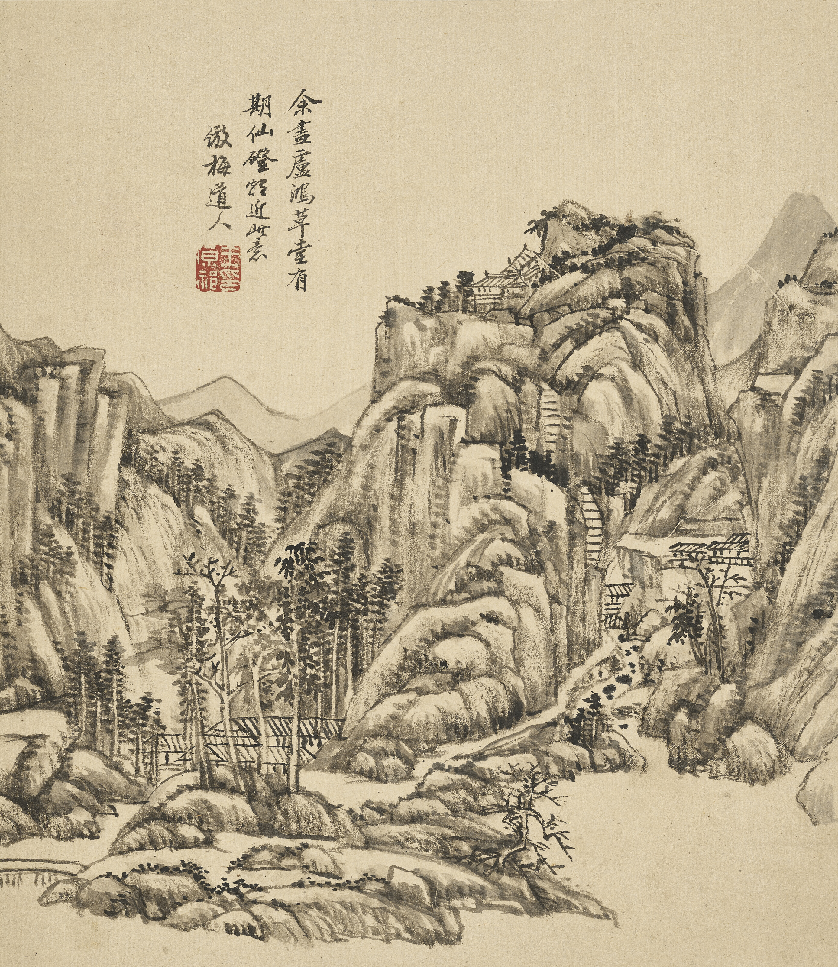 Yuan Yuan — Пейзаж в стиле мастеров Сун и Юань, изображение 10