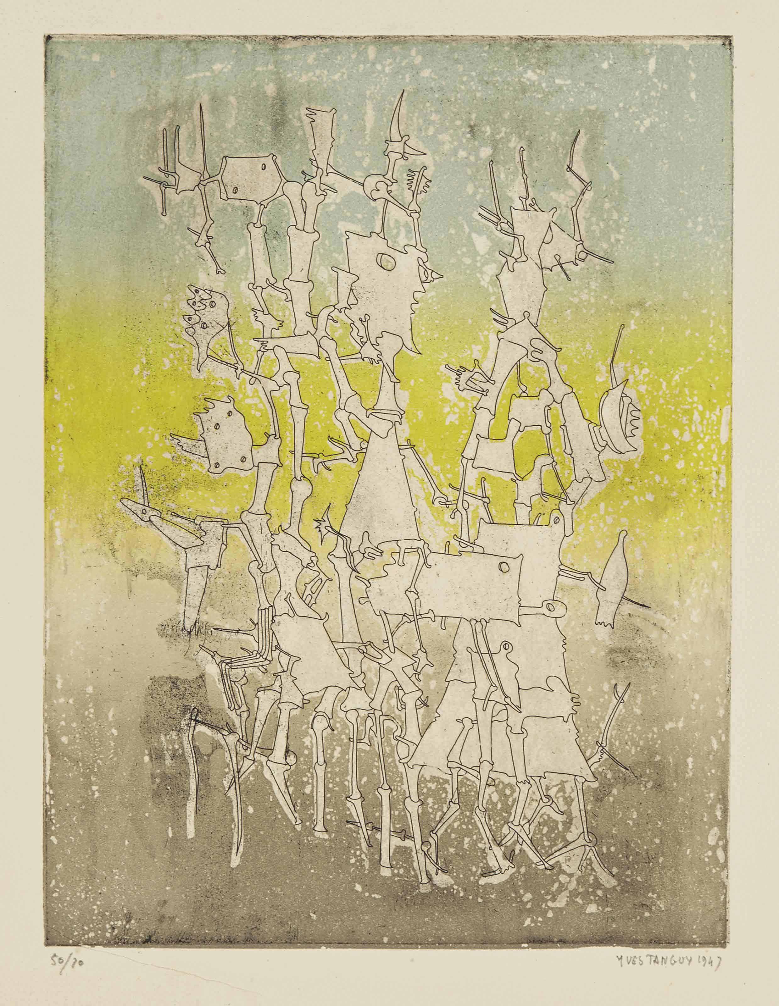 Yves Tanguy — Рабдоманси, от Брунидора, Портфолио № I (Виттрок, 13)