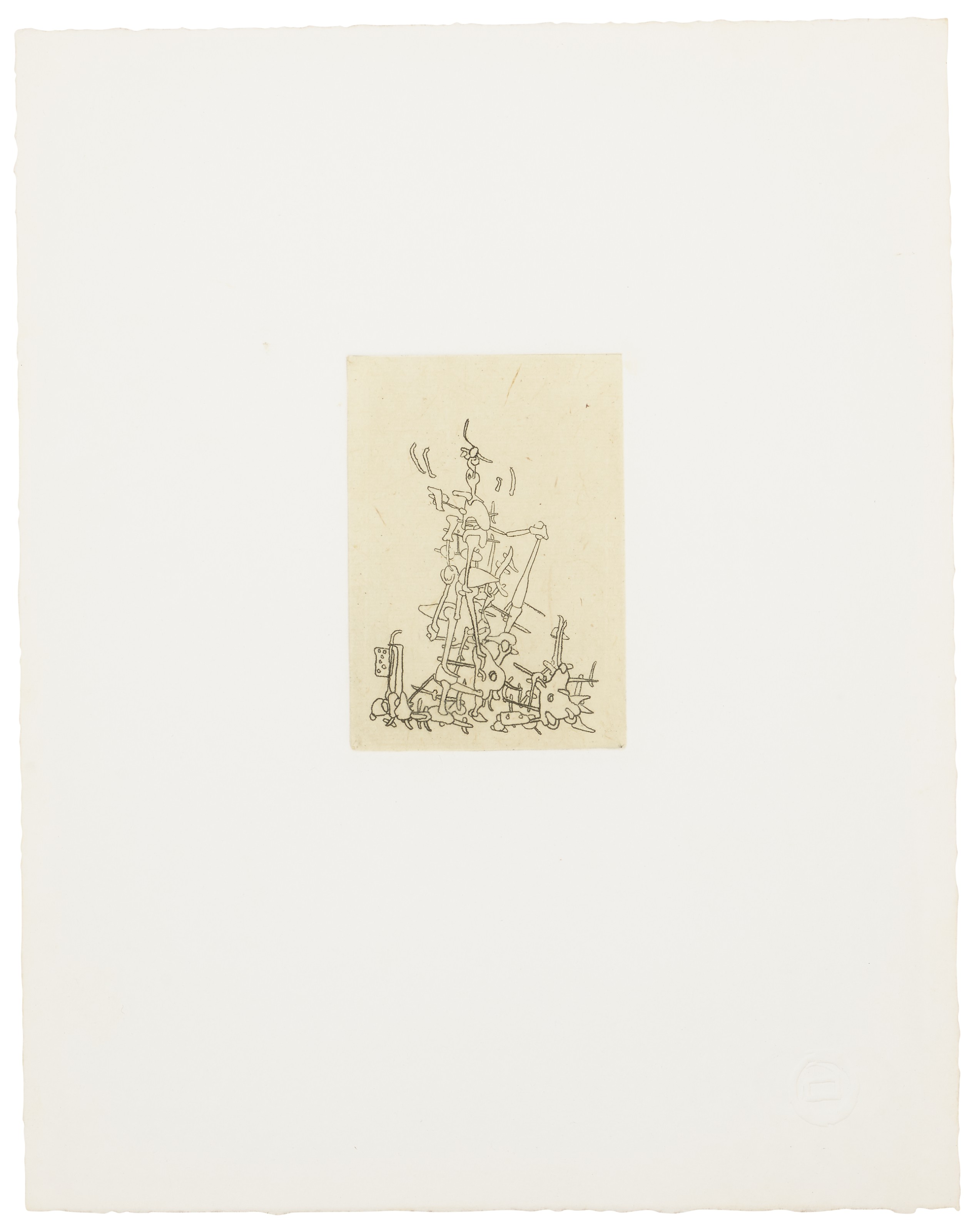 Yves Tanguy — Без названия, из серии "Микробы меняются во времени".