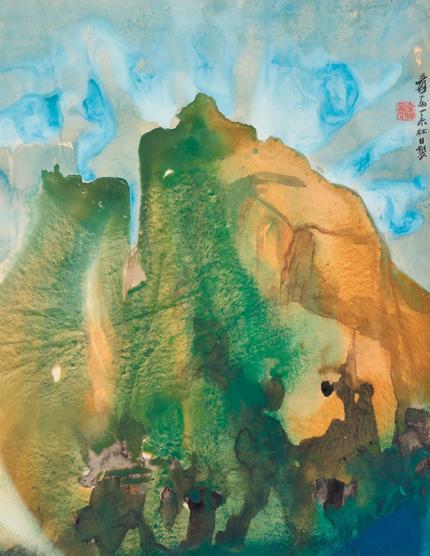 Zhang Daqian — Лето на Калифорнийских горах, изображение 2