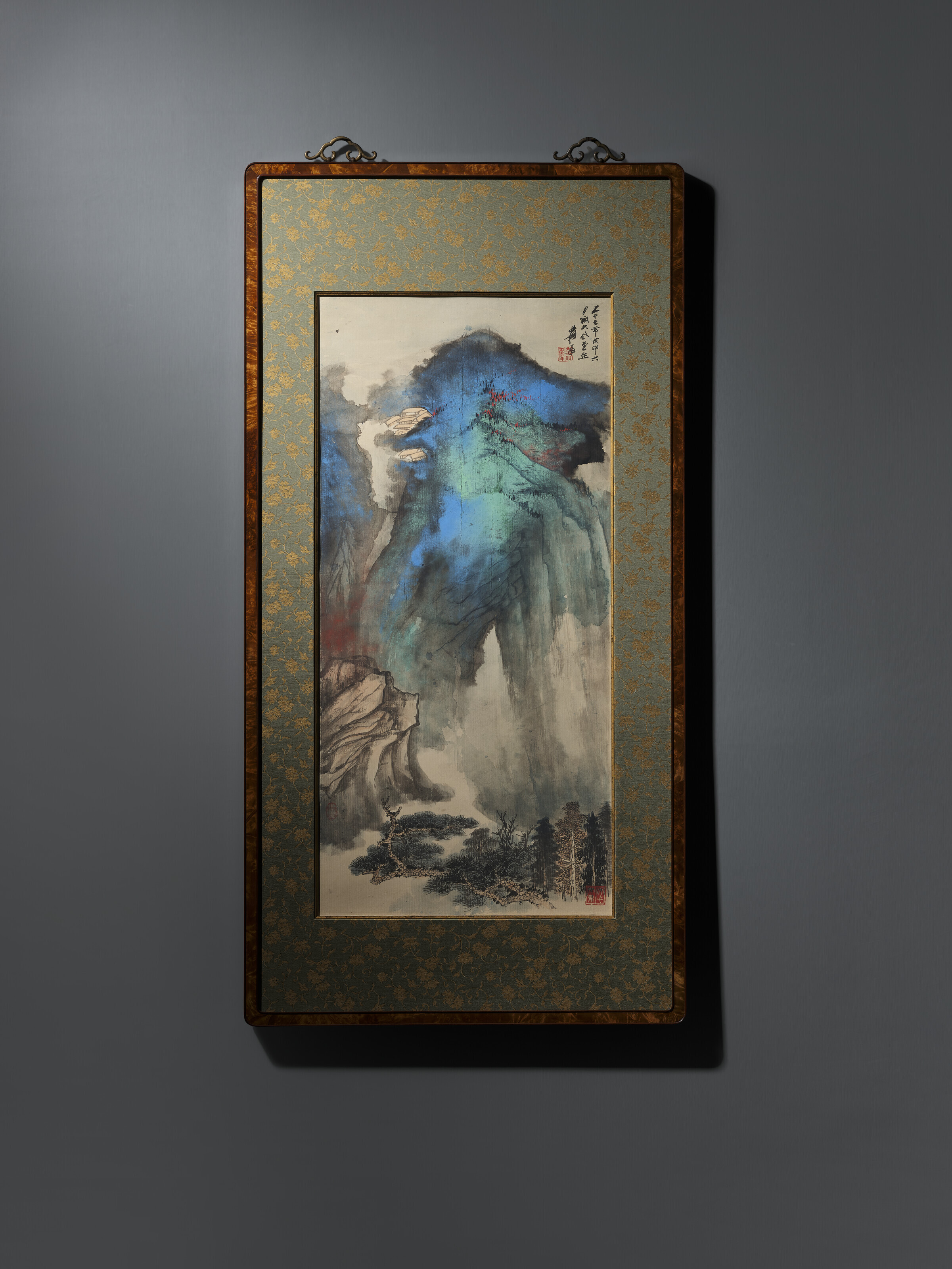 Zhang Daqian — Весенние горы с пышной зеленью, изображение 3