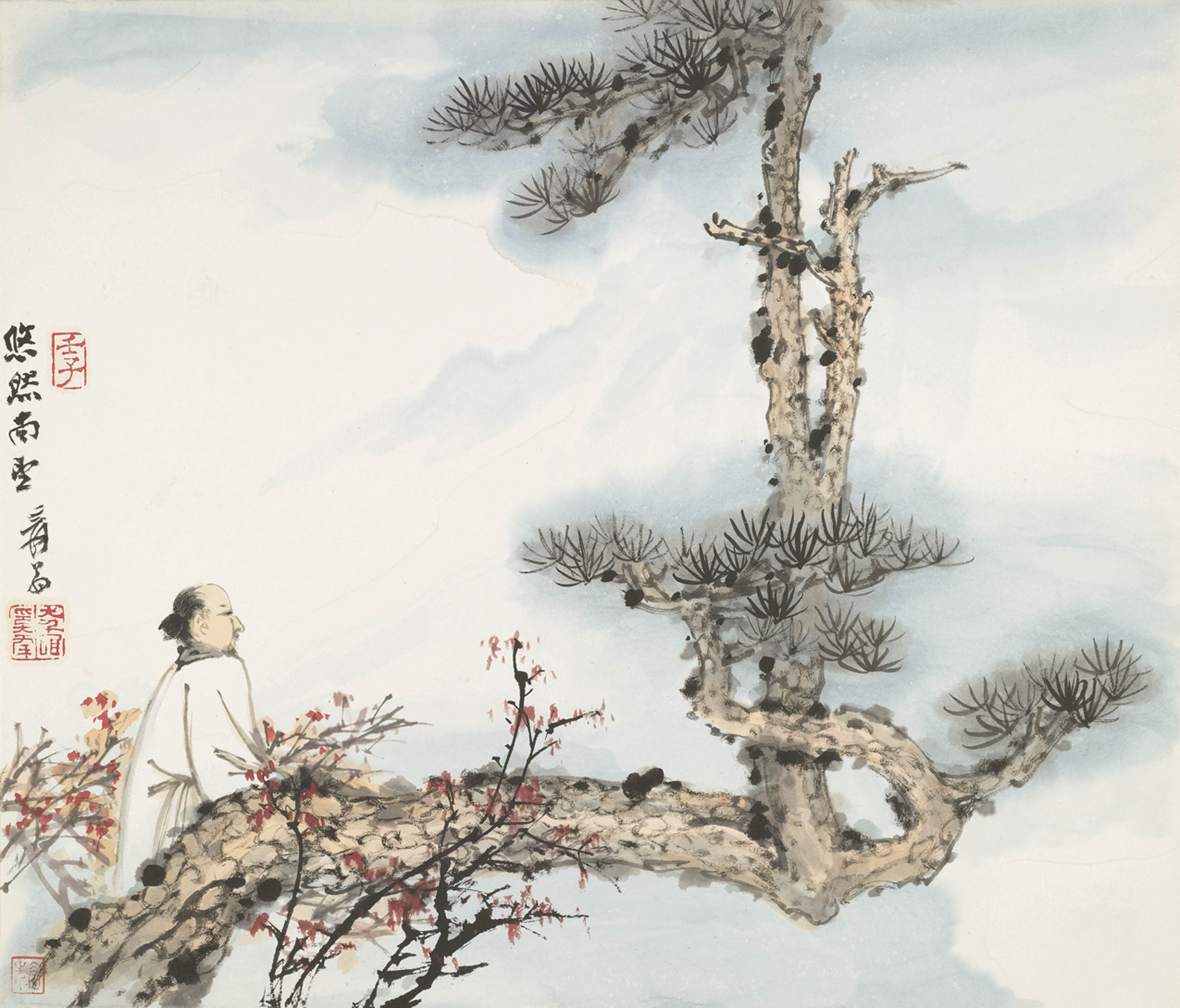 Zhang Daqian — Любуясь пейзажами и цветами, изображение 2