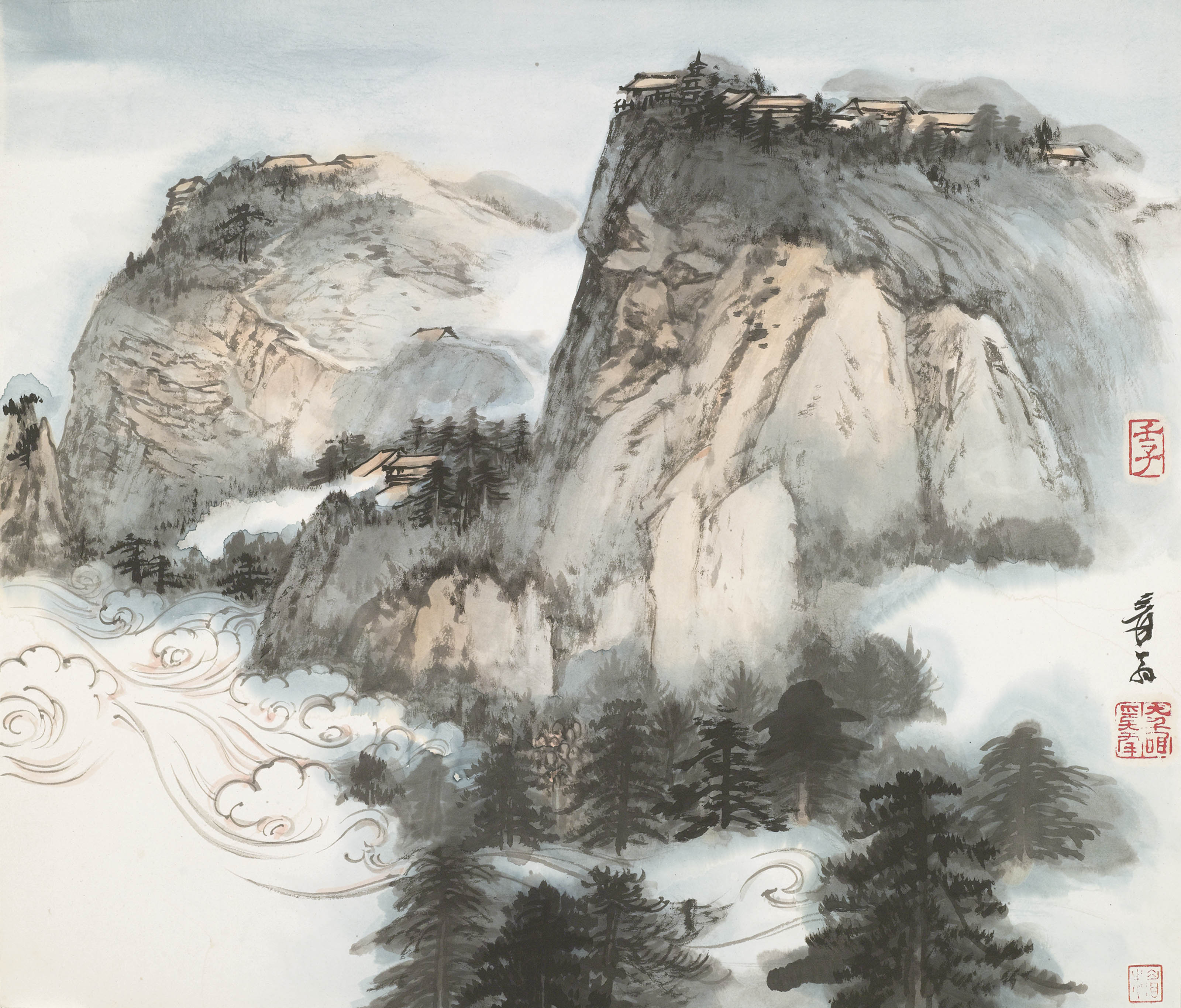 Zhang Daqian — Любуясь пейзажами и цветами, изображение 6