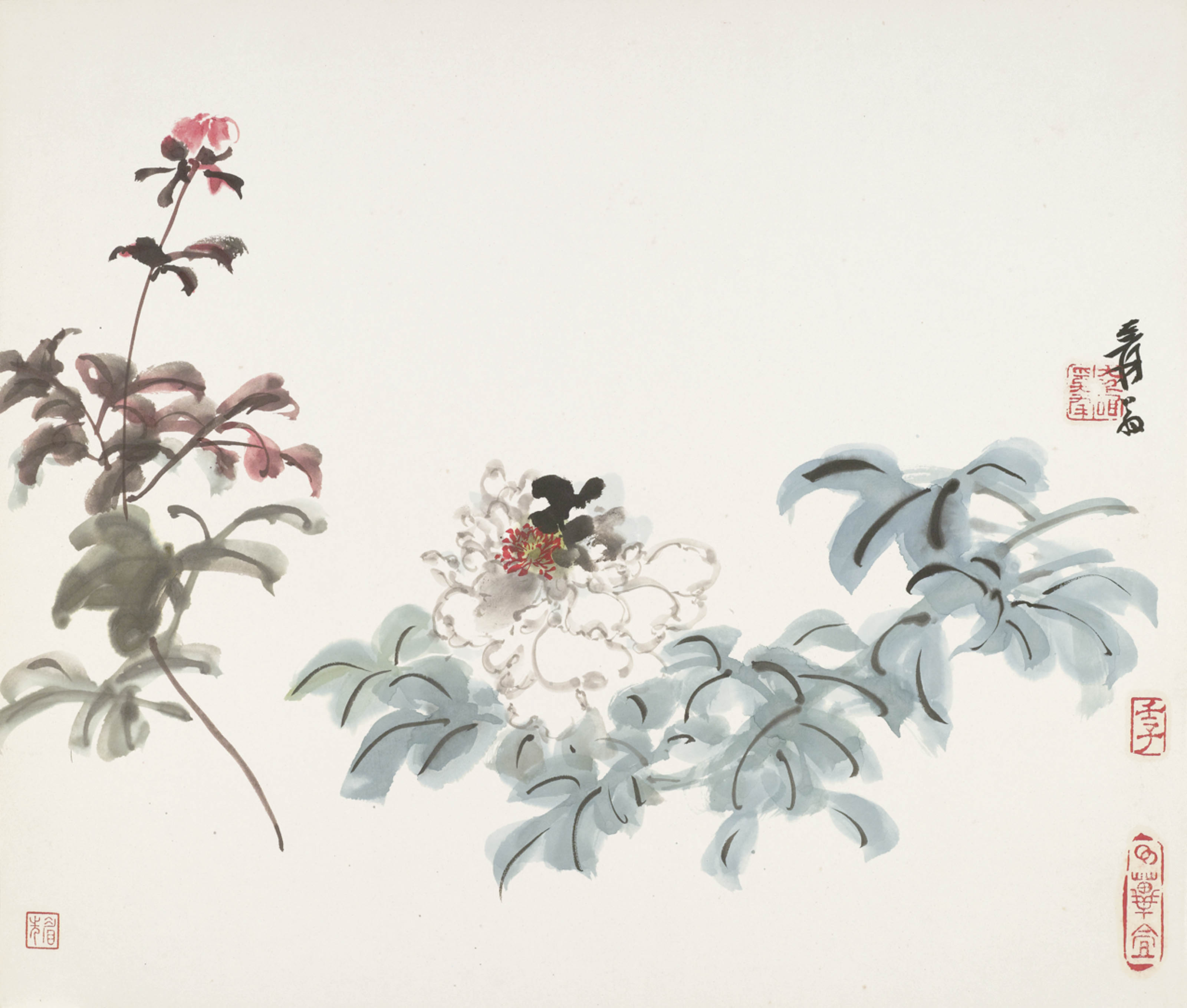 Zhang Daqian — Любуясь пейзажами и цветами, изображение 7