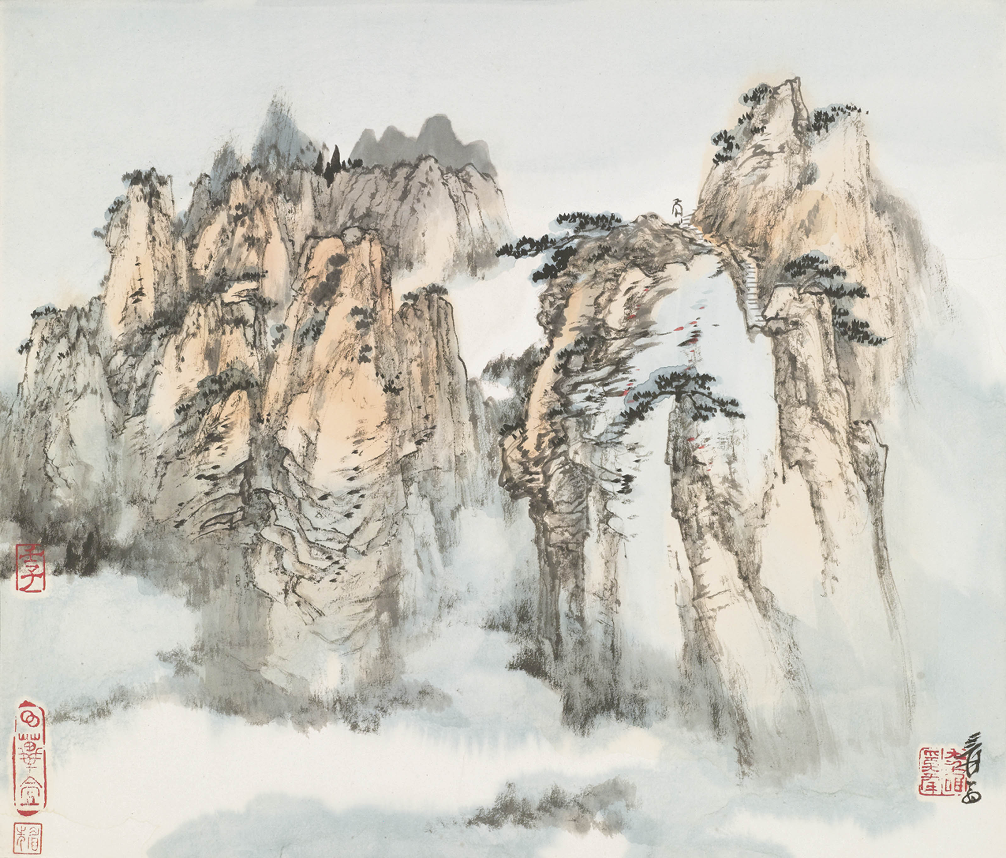 Zhang Daqian — Любуясь пейзажами и цветами, изображение 8
