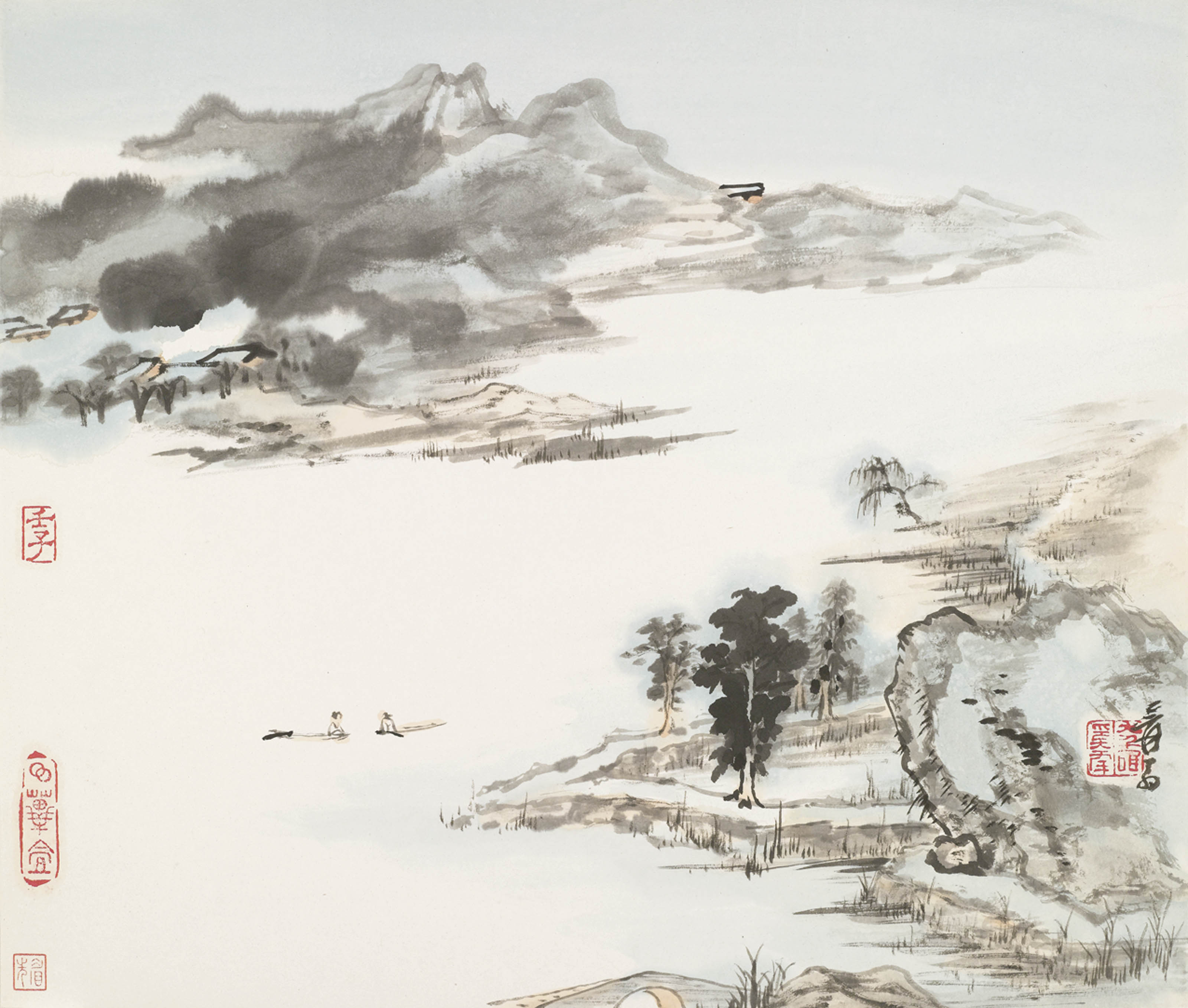 Zhang Daqian — Любуясь пейзажами и цветами, изображение 9