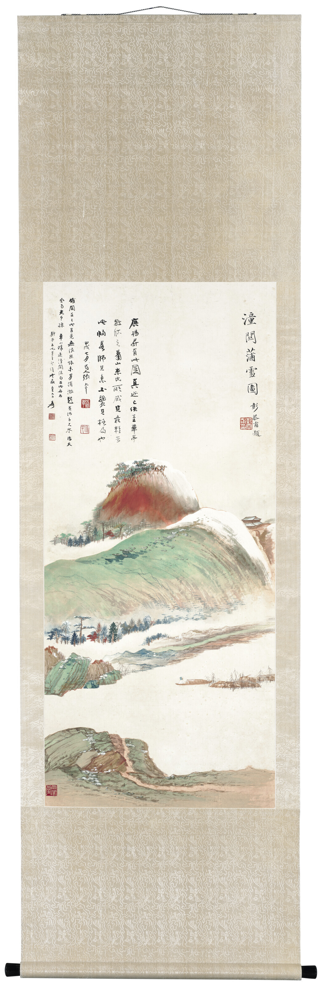 Zhang Daqian — Красная гора со снежным пейзажем, изображение 2