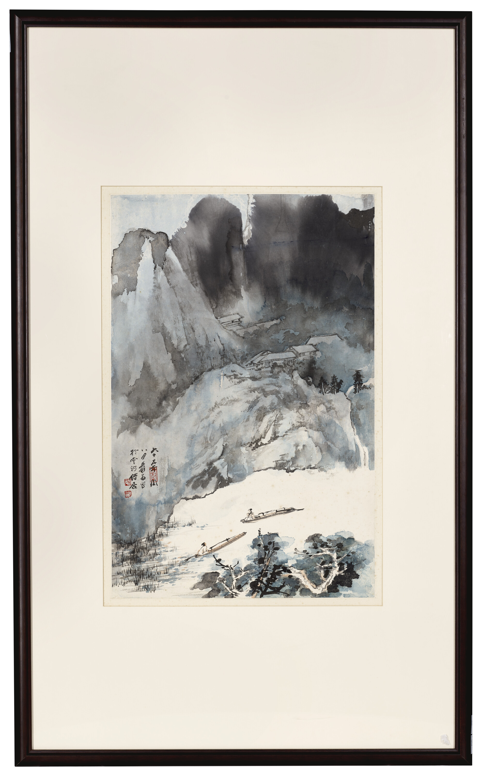 Zhang Daqian — Беседующие на лодках, изображение 2