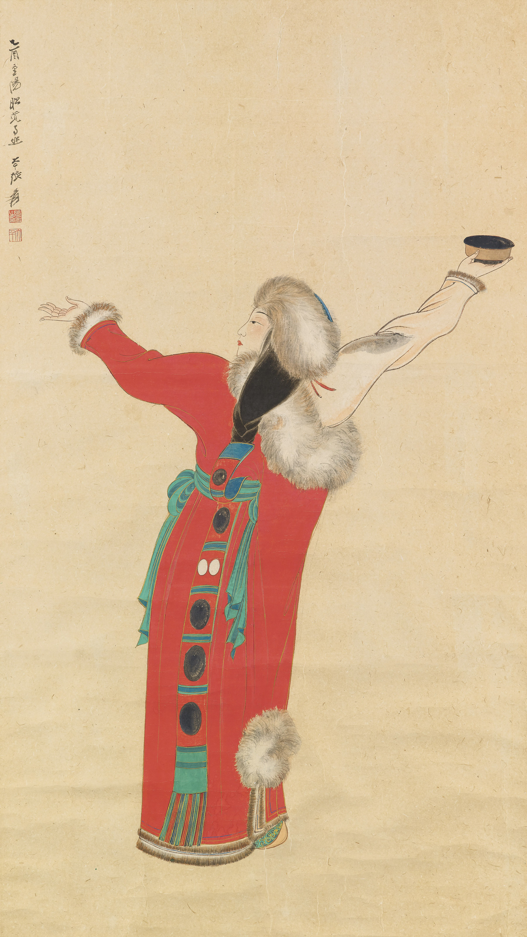 Zhang Daqian — Тибетская танцовщица, изображение 3