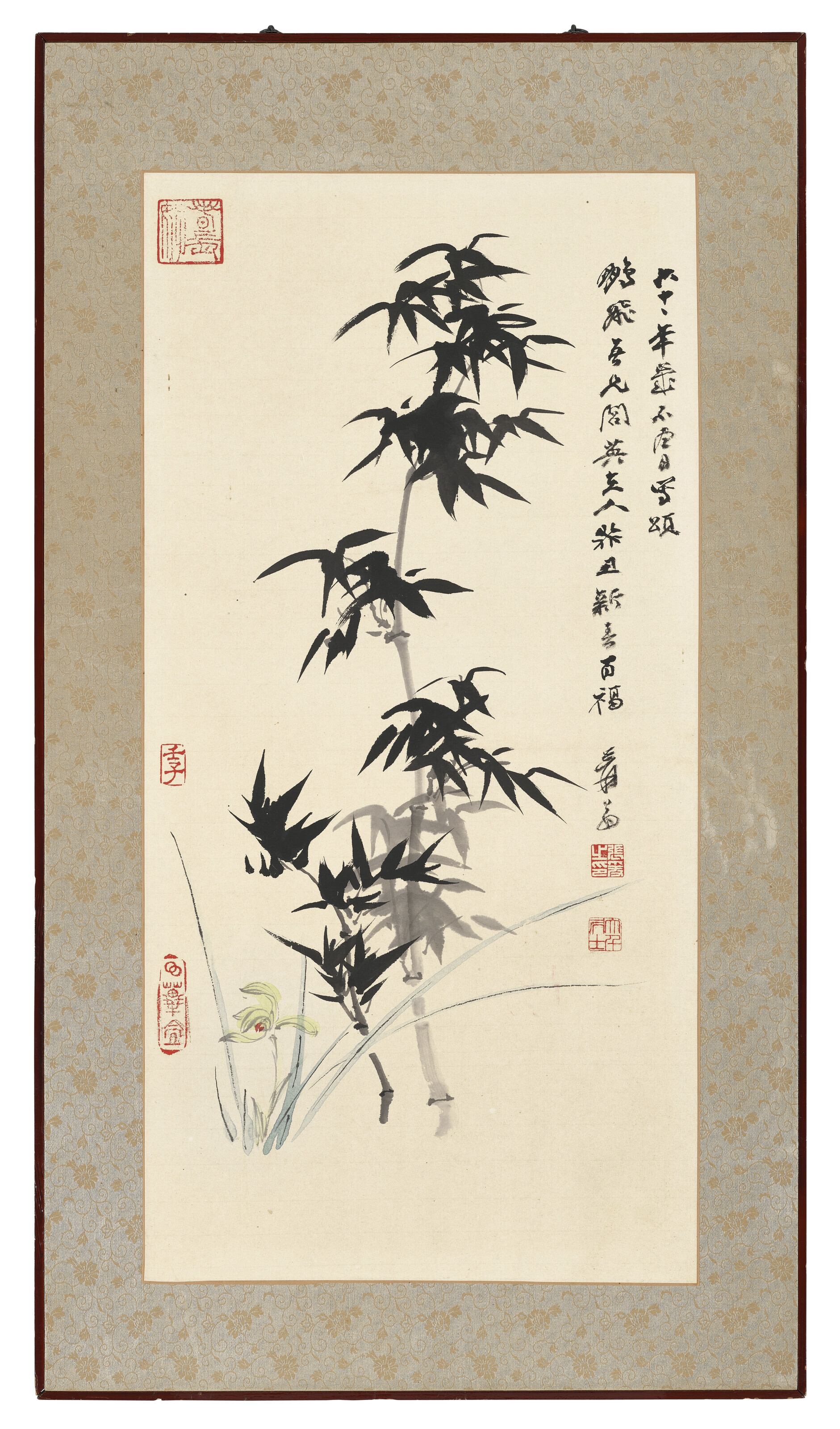 Zhang Daqian — Бамбук и орхидеи, изображение 2