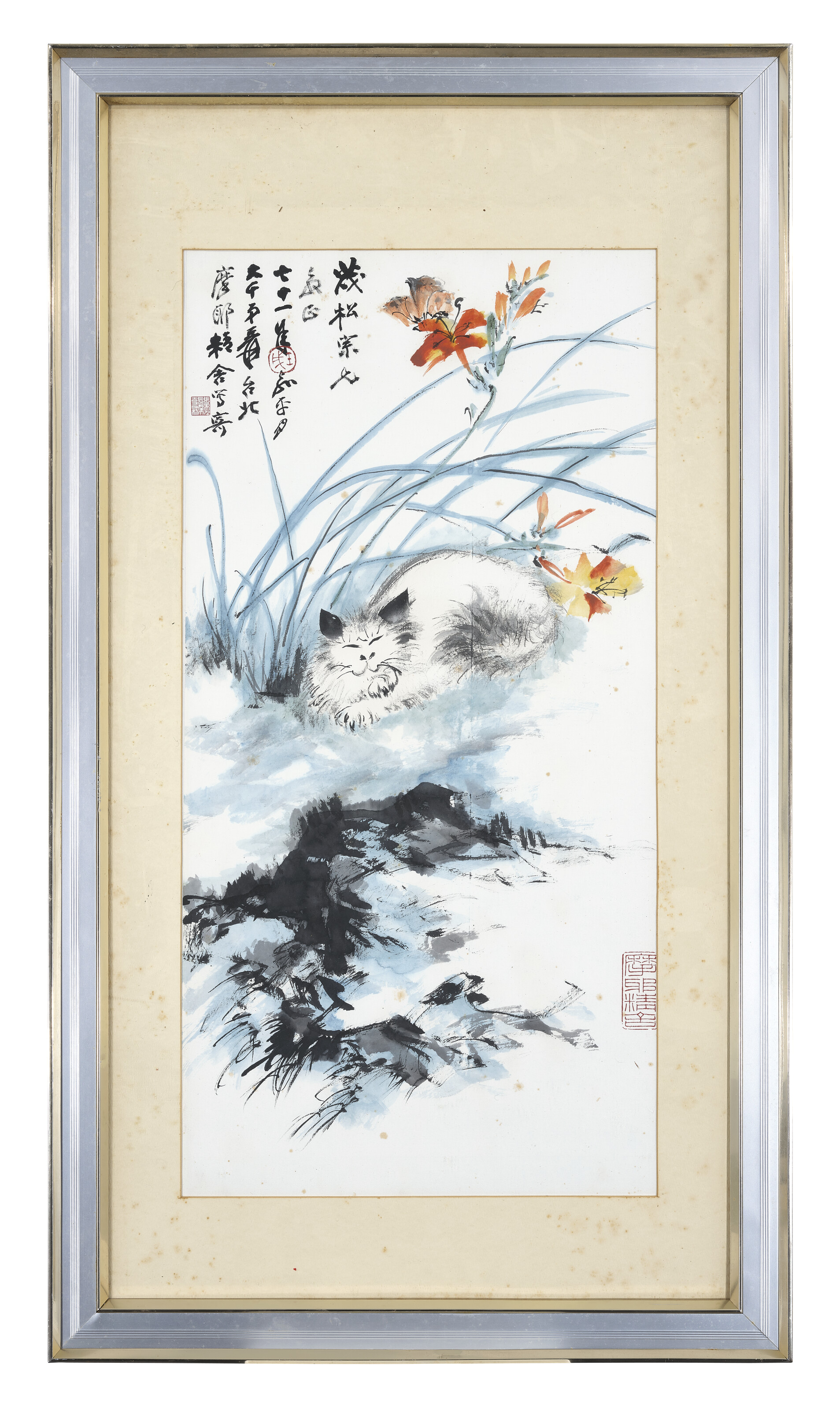 Zhang Daqian — Кот и бабочка, изображение 2