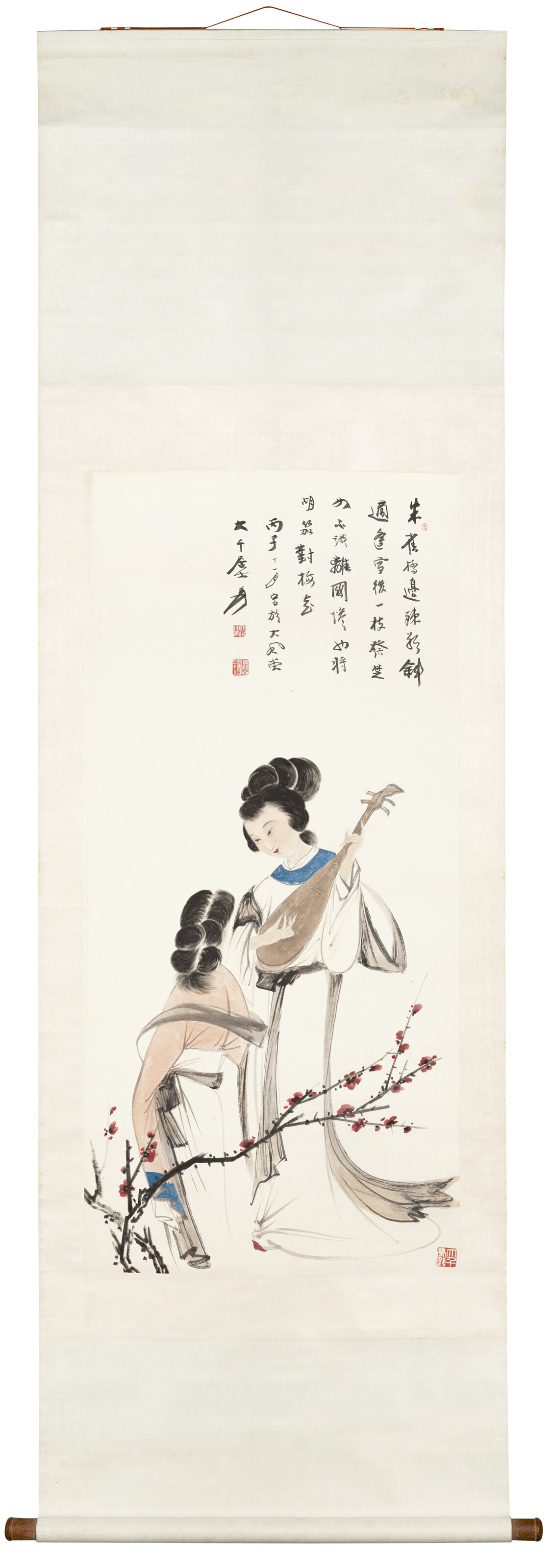Zhang Daqian — Дама, держащая Пипу, изображение 2