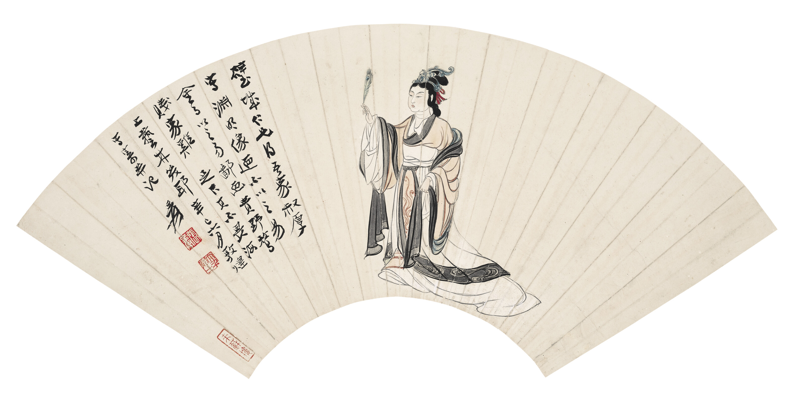 Zhang Daqian — Леди / каллиграфия, изображение 2