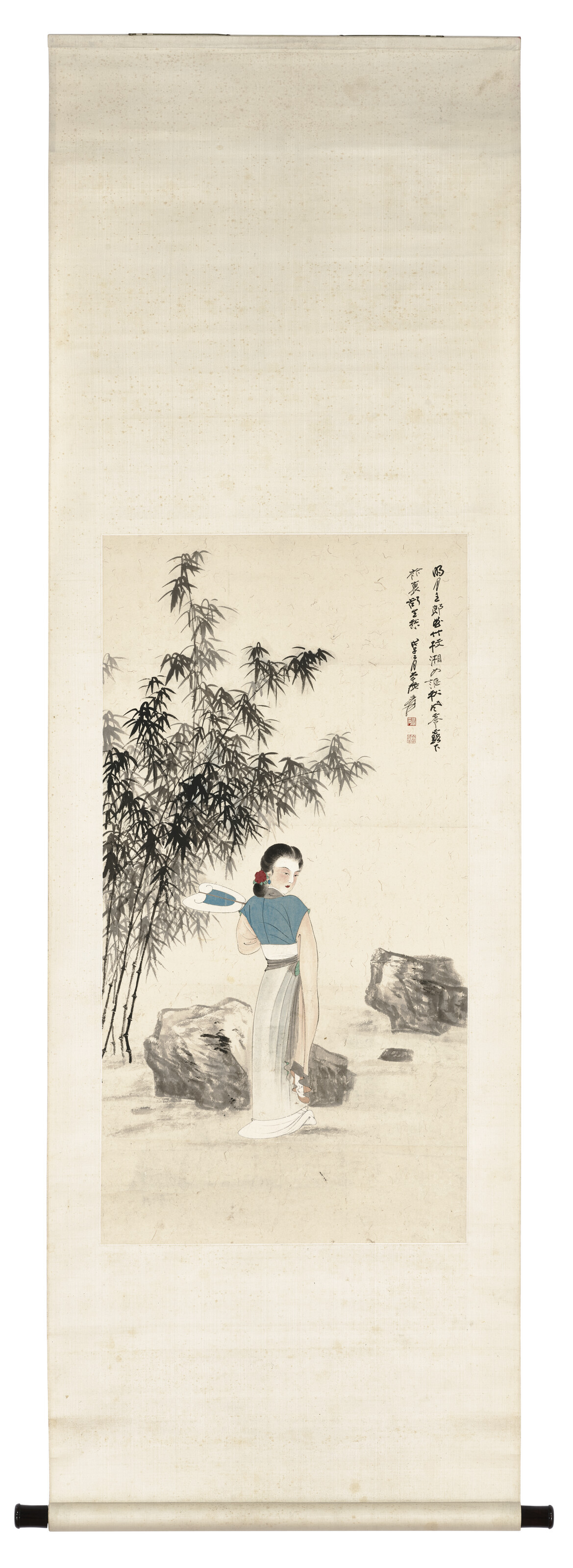 Zhang Daqian — Дама с веером в руках, изображение 2